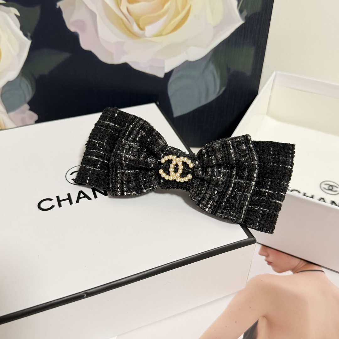 配专柜包装Chanel（香奈儿）最新蝴蝶结发夹#信我！人手必备的单品 这件必须买洋气神仙颜值💕💫小仙女要