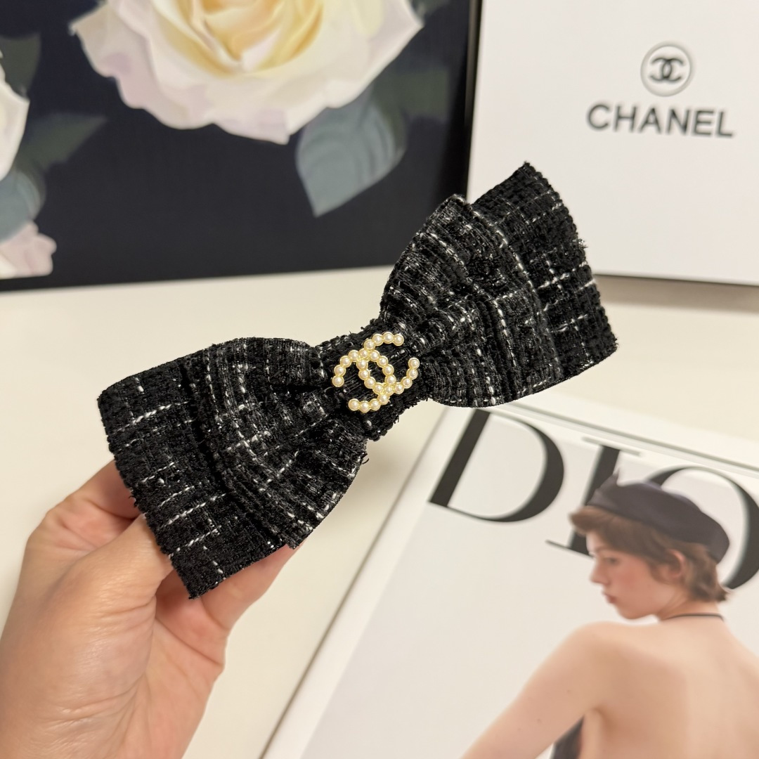 配专柜包装Chanel（香奈儿）最新蝴蝶结发夹#信我！人手必备的单品 这件必须买洋气神仙颜值💕💫小仙女要