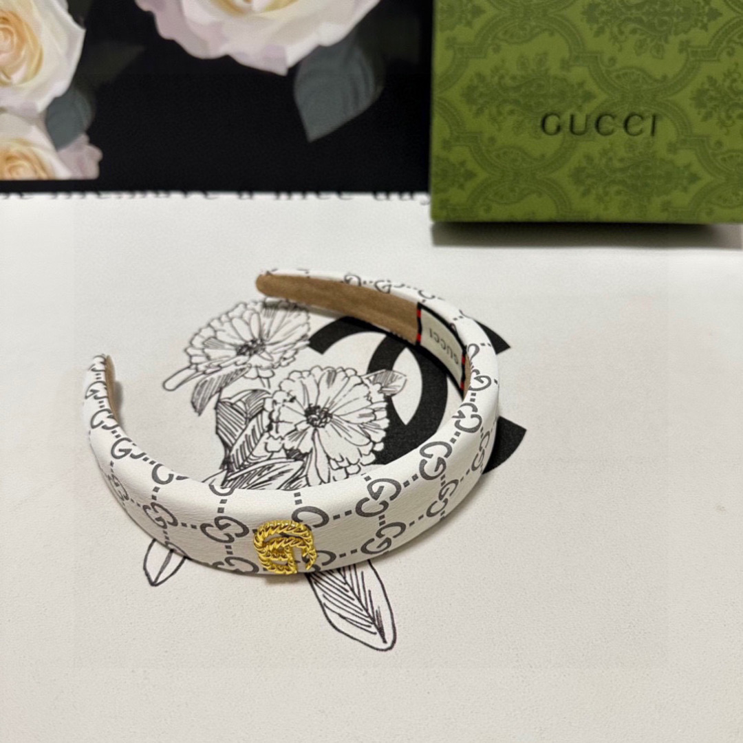 配专柜包装Gucci（古驰）最新发箍小仙女快入手特殊材质 不嘞头可盐可甜～