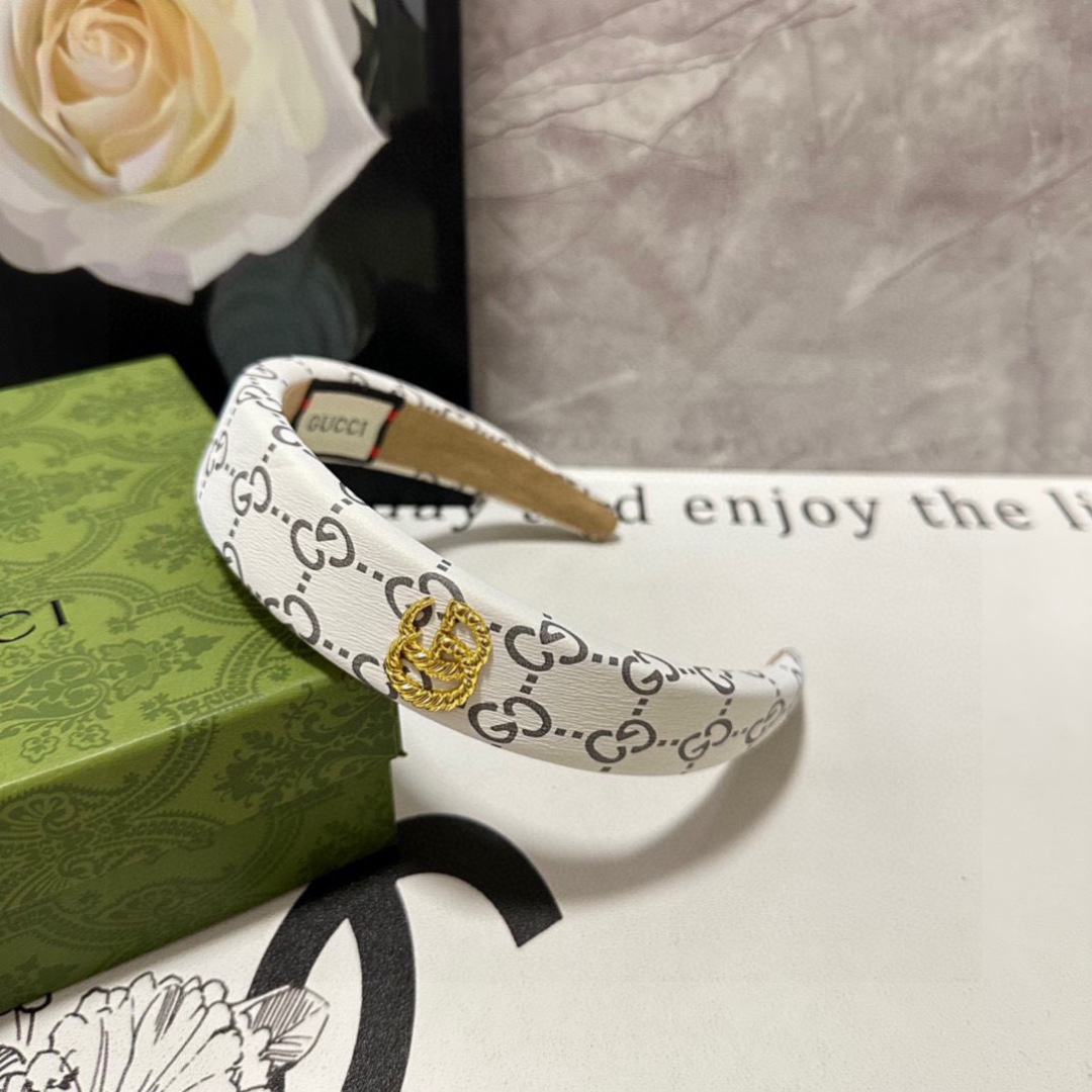 配专柜包装Gucci（古驰）最新发箍小仙女快入手特殊材质 不嘞头可盐可甜～