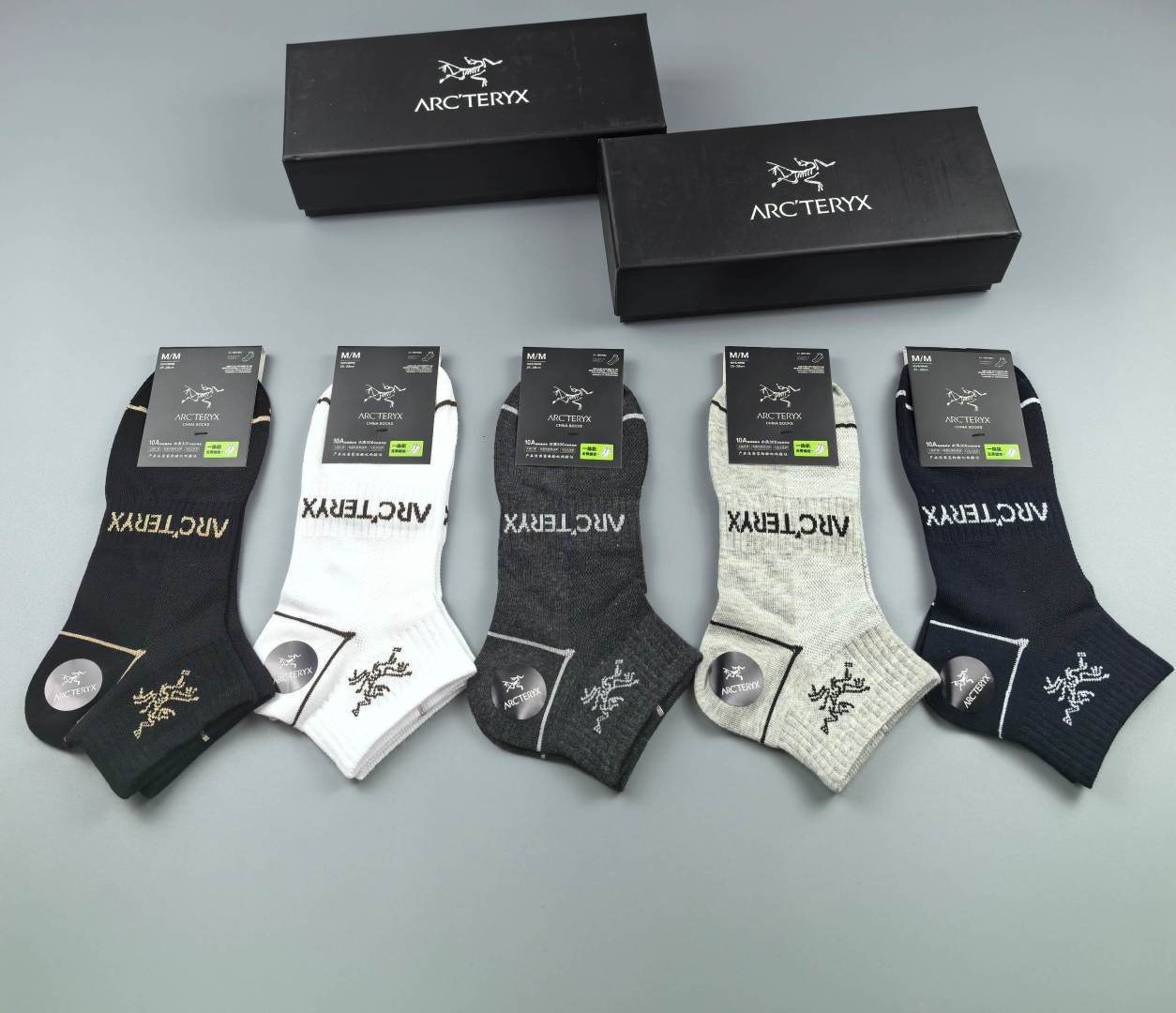 💛配专柜包装Arcteryx （始祖鸟） 新款中短款堆堆袜袜子！一盒五双，专柜同步筒袜袜子，💛大牌出街，