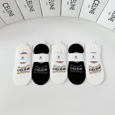 💛配包装 CELINE(赛琳)新款船袜堆堆袜袜子!一盒五双, 专柜同步筒款袜子,💛大牌出街,潮人必备🔥超好搭 💛配包装 CELINE(赛琳)新款船袜堆堆袜袜子!一盒五双, 专柜同步筒款袜子,💛大牌出街,潮人必备🔥超好搭