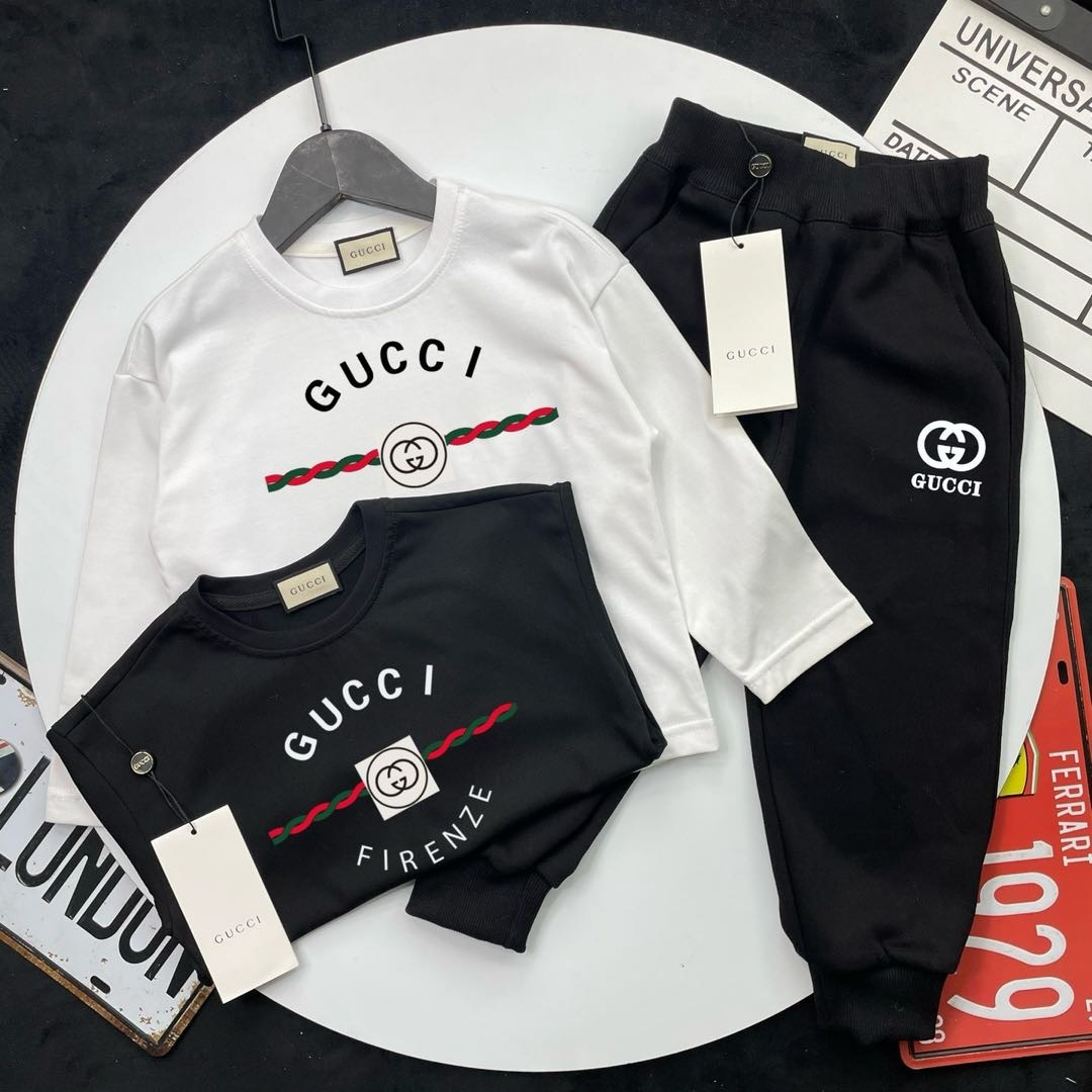 🌐 Gucci ♻️ Conjunto de camiseta larga (90-150) ♻️Camiseta larga ♻️Pantalones deportivos 🎗¡Etiqueta original! ¡Embalaj…