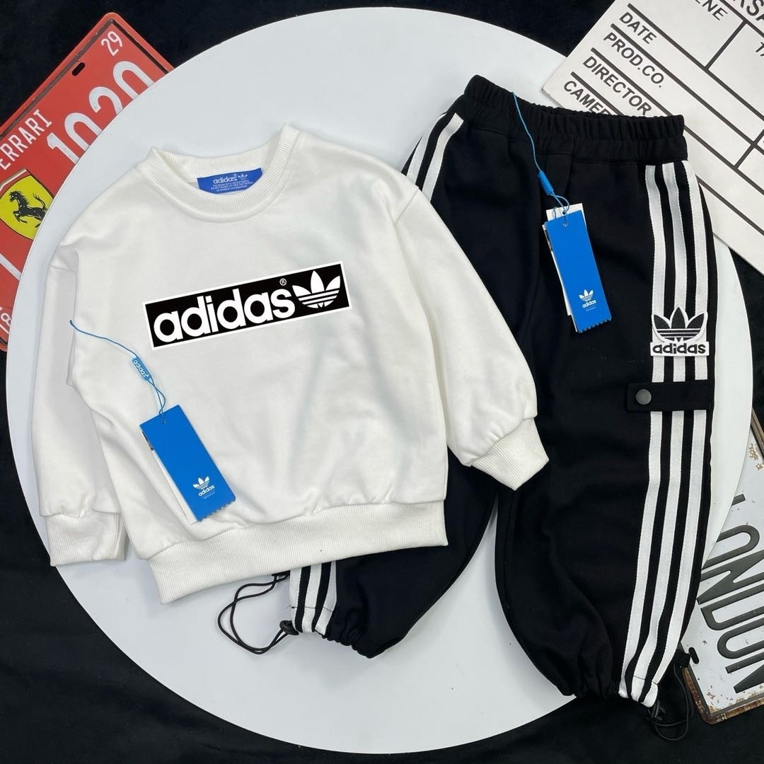 🌐 Adidas ♻️ Conjunto de suéter (90-150) ♻️ Sudadera ♻️ Pantalones 🎗 ¡Etiqueta original! ¡Embalaje original! ¡Marca or…