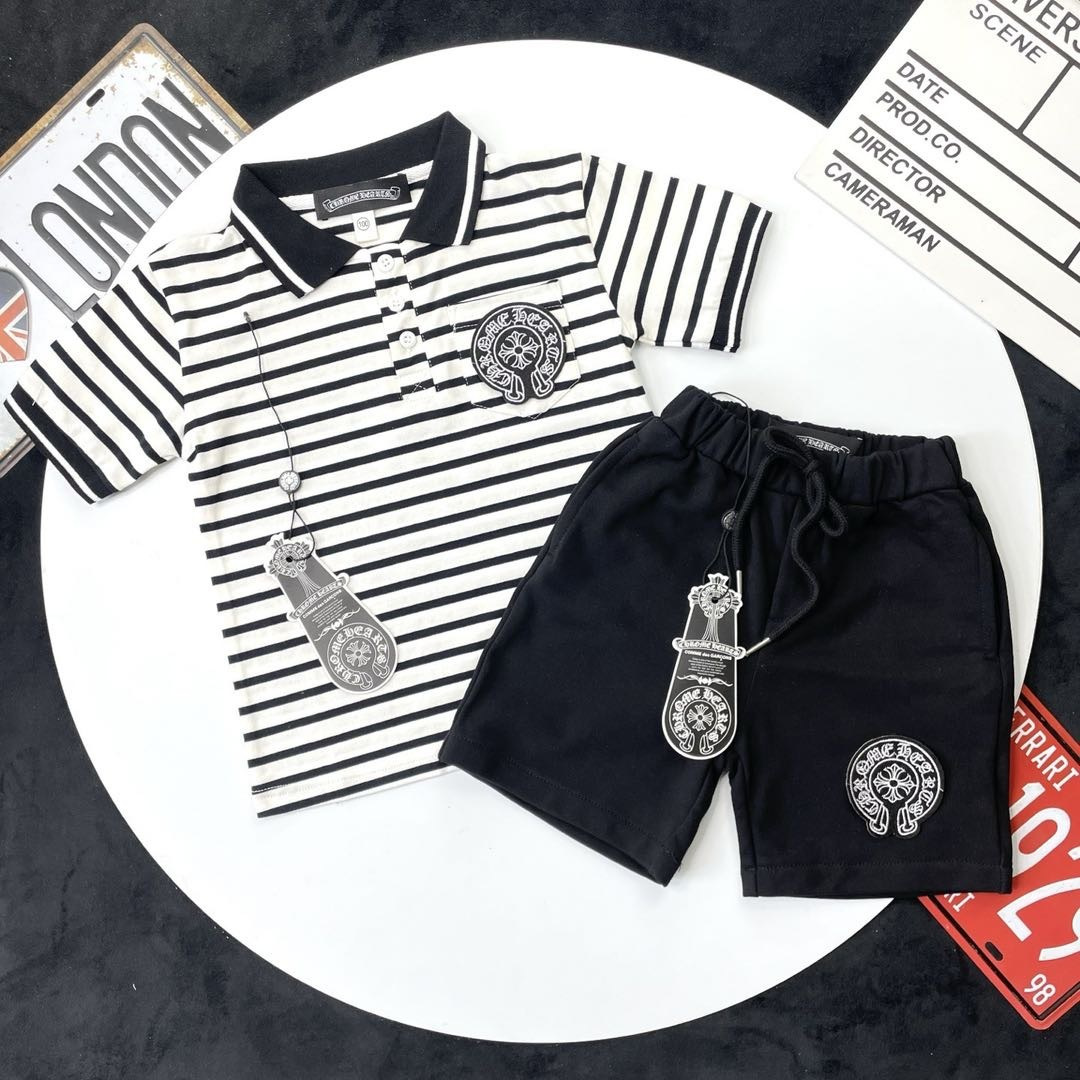 🌐 Chrome Hearts ♻️ Conjunto (90-150) ♻️ Polo ♻️ Pantalones cortos 🎗¡Etiqueta original! ¡Embalaje original! ¡Marca ori…