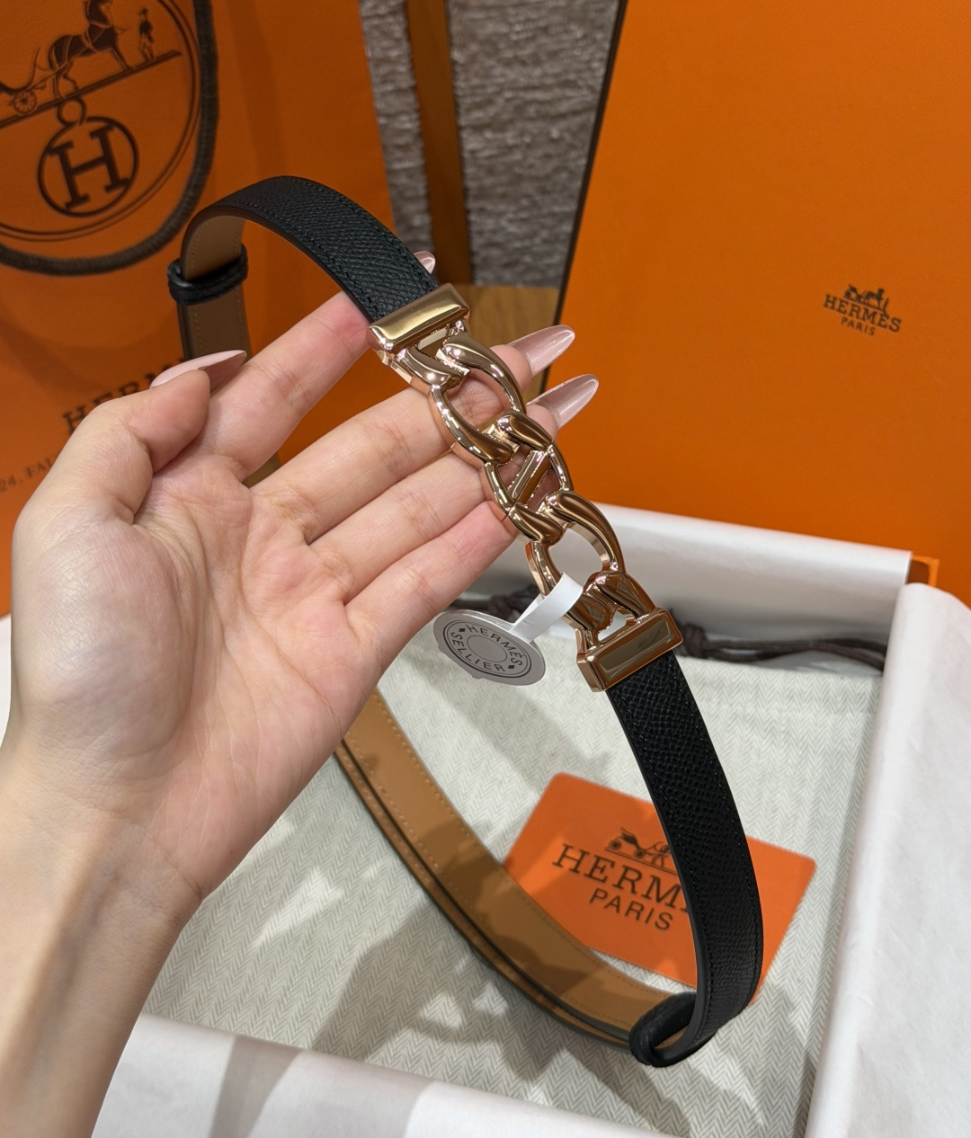 에르메스 H체인 단클 18mm 벨트 상세 이미지 4