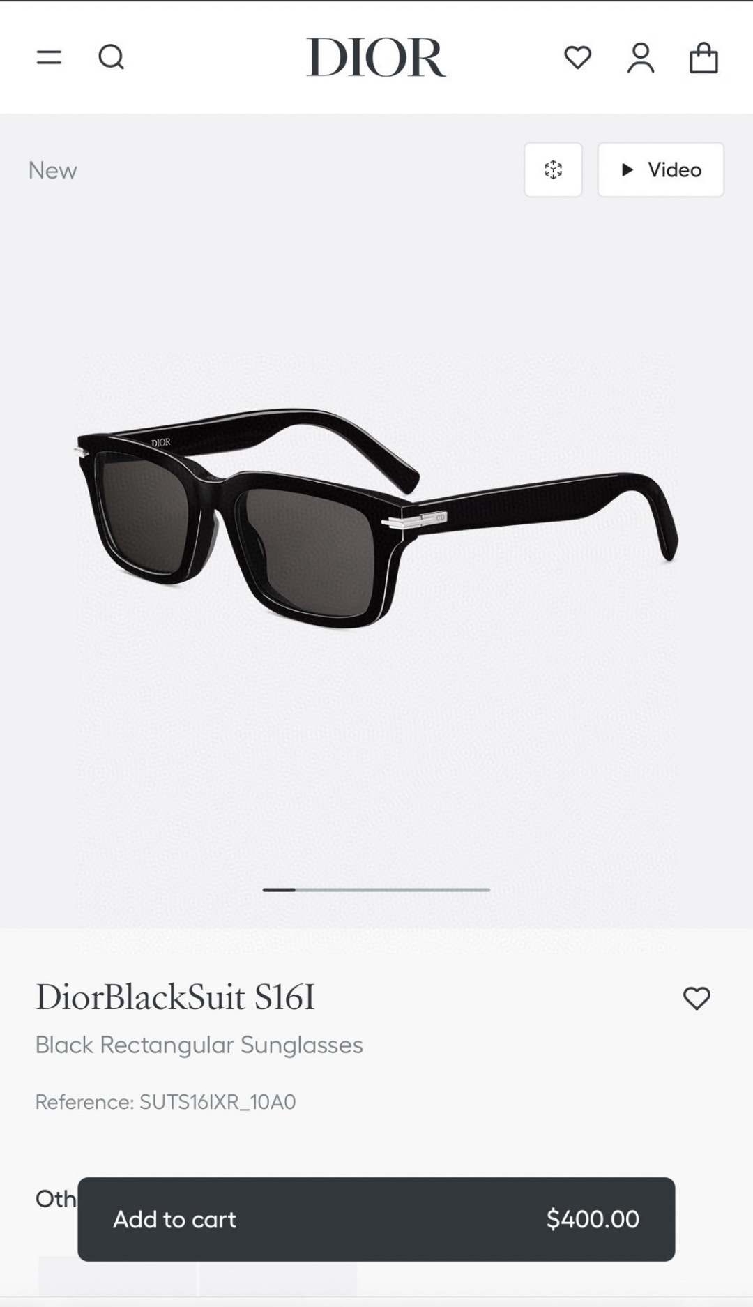  DIOR
MOD：Dior Black Suit S16F
Size：53口20 145
