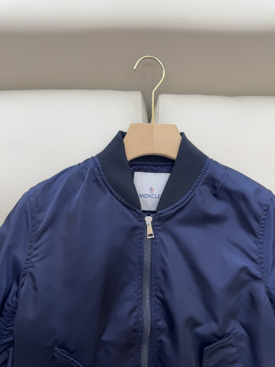 M2328#新款外套🌾Mon 蒙口 男女同款 拉链款 夹克外套 军绿色 藏青色 1-2-3码