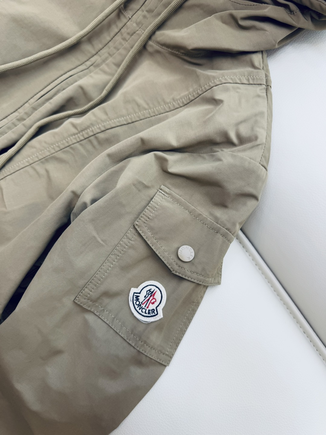 M2362#新款外套PMon 蒙口 显瘦拉链款带帽 外套 军绿色 卡其 粉色 1-2-3码