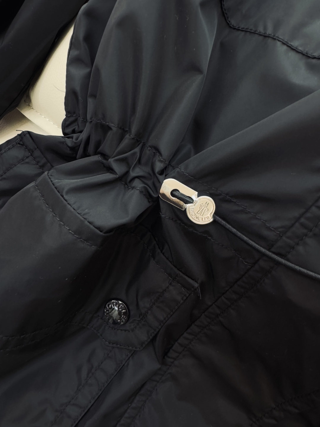 M2331#新款外套🌾Mon 蒙口 显瘦立领短外套 黑色 军绿色 1-2-3码