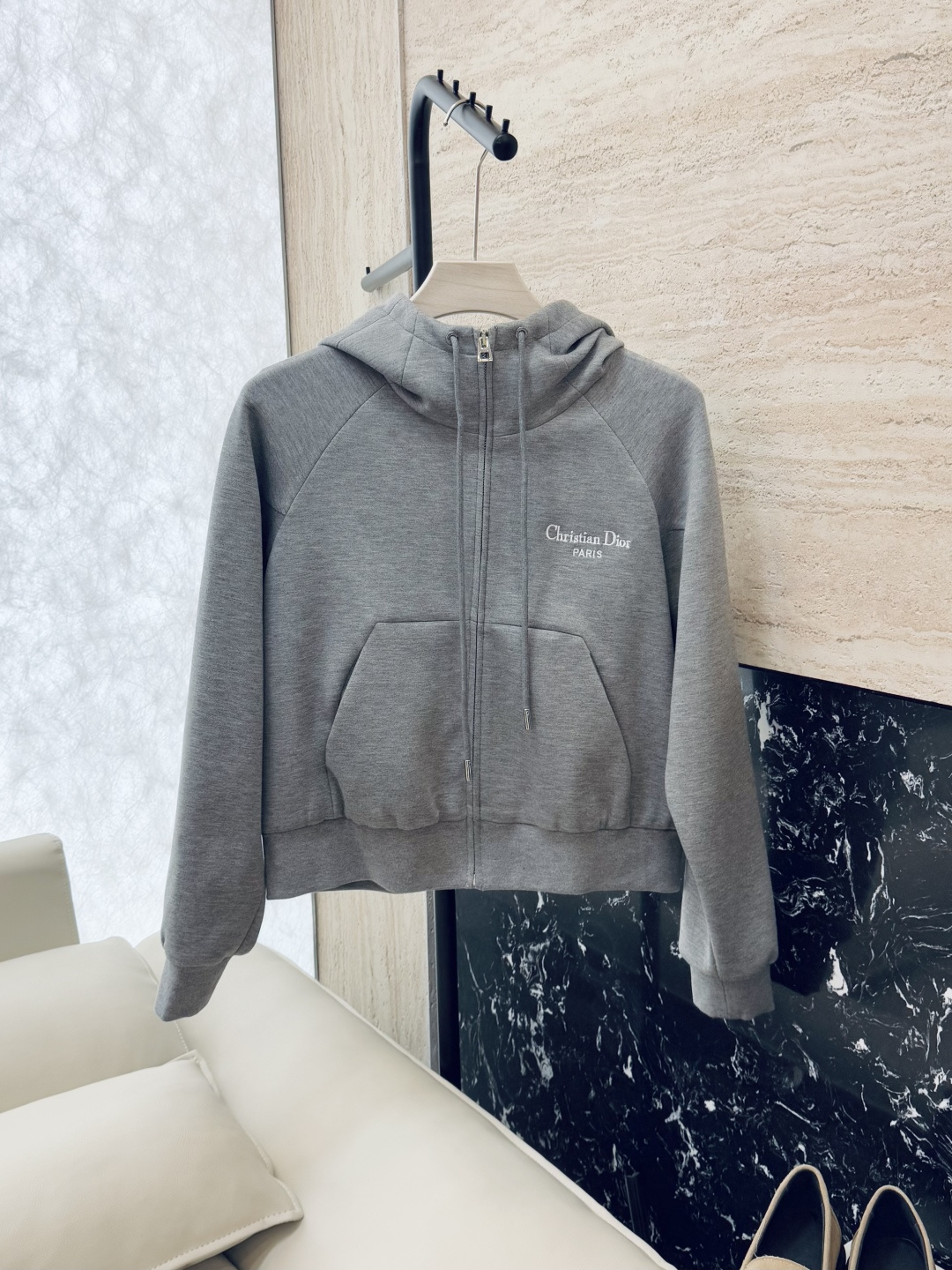 NO:466163,CX002# new jacket CDi*r space cotton embroidered letter zipper jacket gray SML,,jackets & coats,alexander wang19860909CX002#新款外套 CDi*r 太空棉刺绣字母拉链 外套 灰色 SML,,jackets & coats,alexander wang,Women's clothing