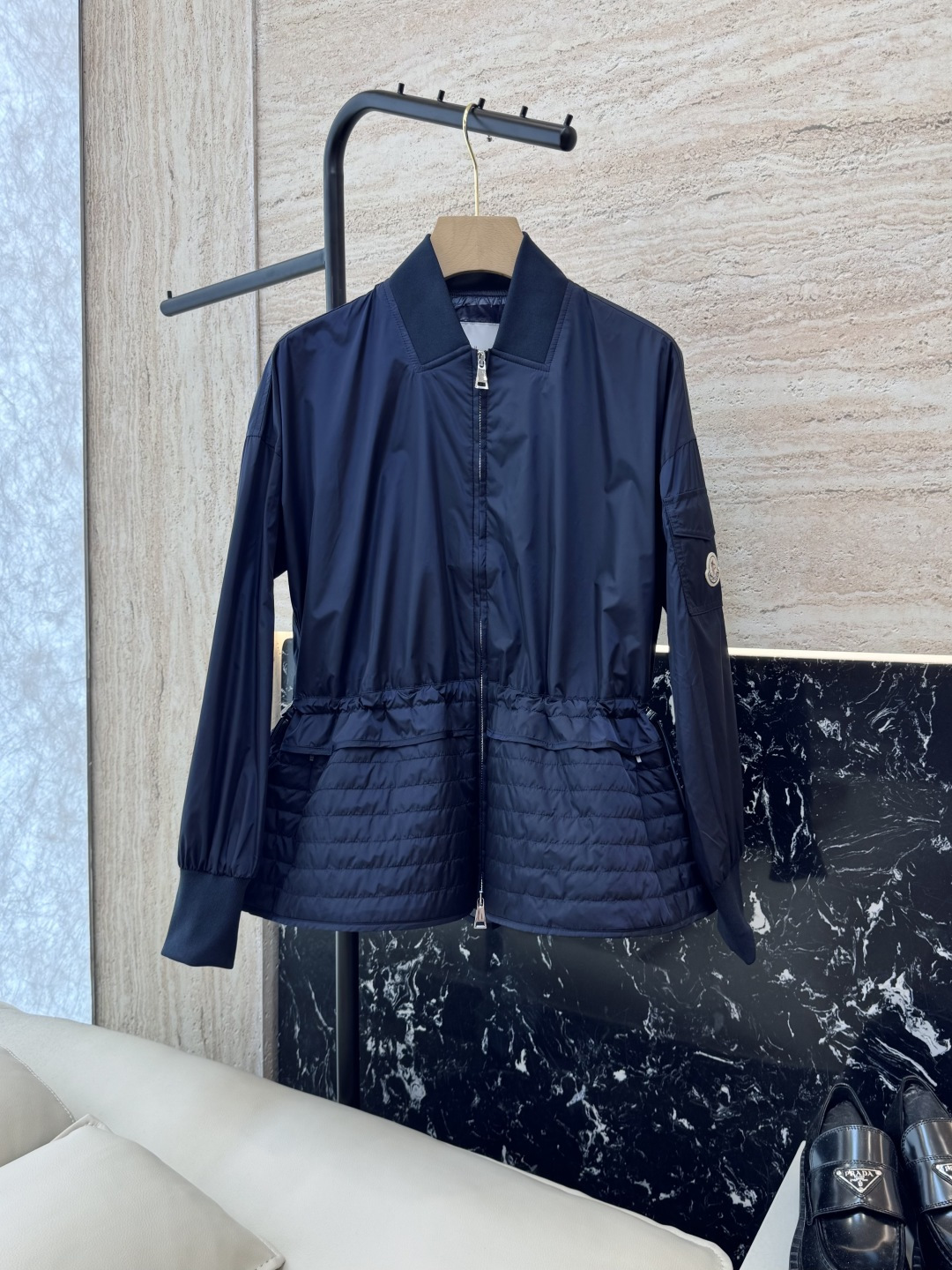 NO:473050,M2144# new jacket Mon mask drawstring design lotus leaf skirt long sleeve zipper jacket black navy blue military green size 1/2/3 size, Moncler, skirts, jackets & coats, jackets & coats, alexander wang19860909M2144#新款外套 Mon蒙口 抽绳设计 荷叶裙摆 长袖拉链款夹克外套 黑色 藏青色 军绿色 1/2/3码,,Moncler,skirts,jackets & coats,jackets & coats,alexander wang,Women's clothing