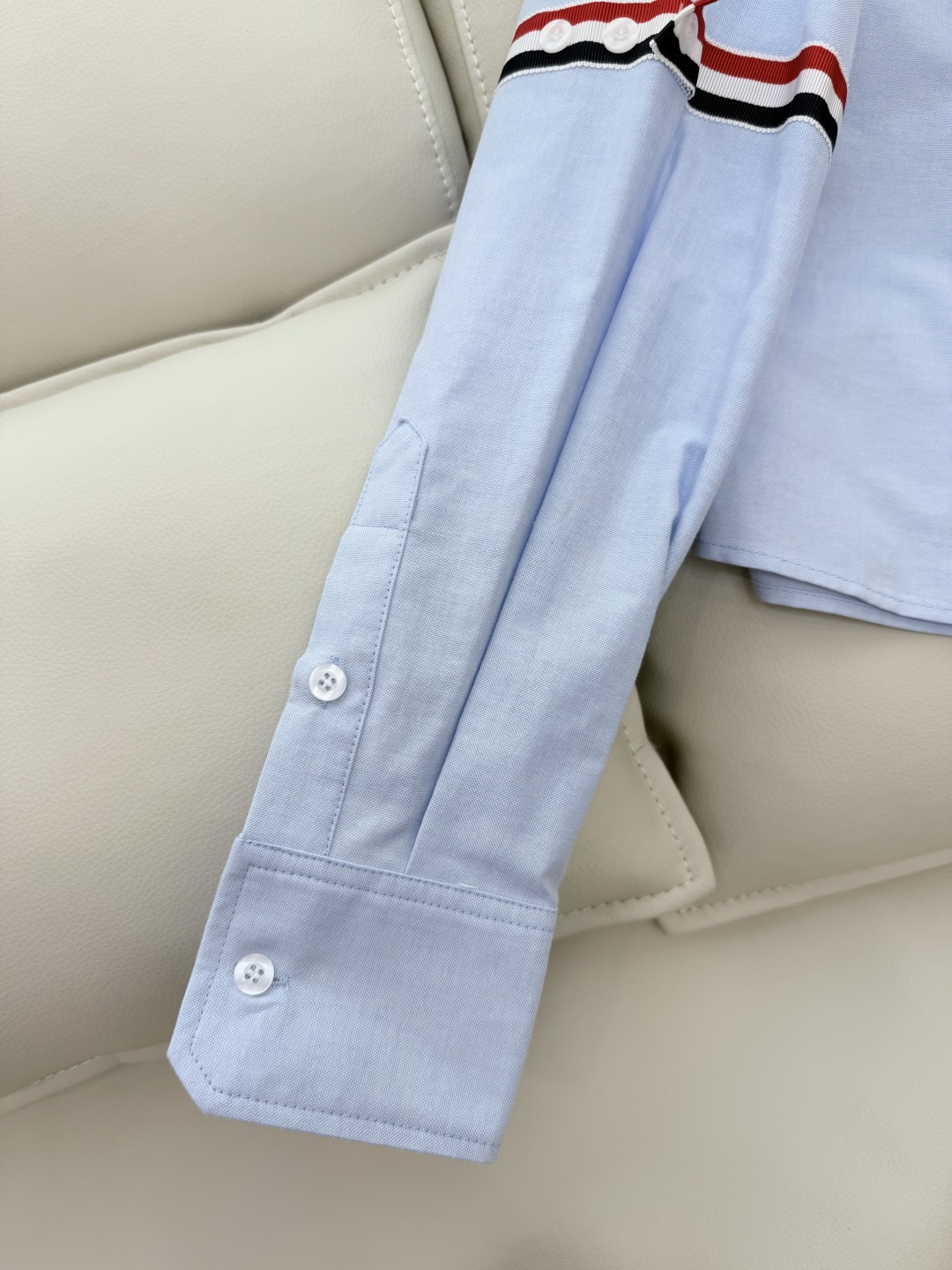 CY021#新款衬衫。TB 红黑杠 极简风 长袖衬衫 白色 蓝色 粉色 SML