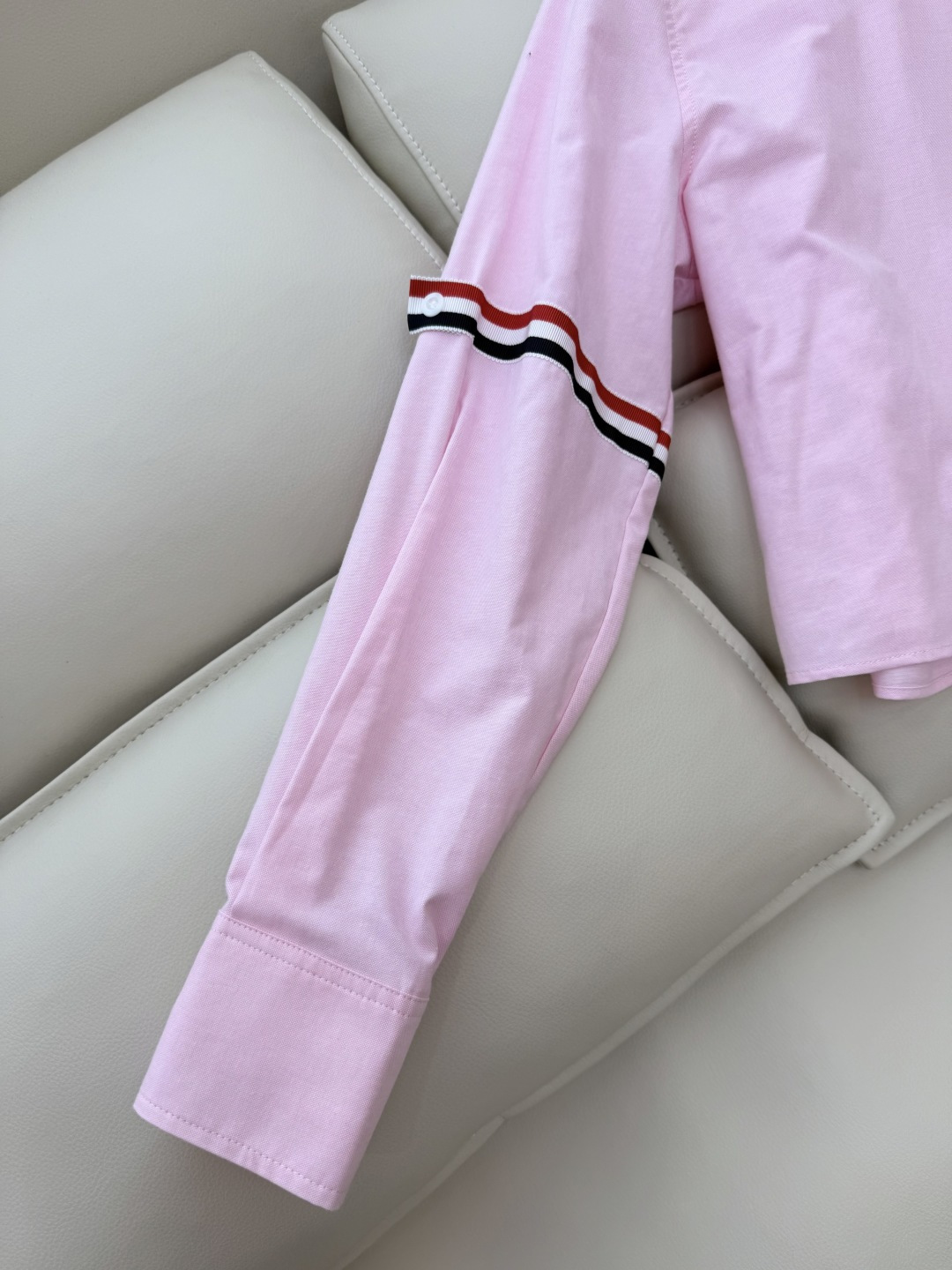 CY021#新款衬衫。TB 红黑杠 极简风 长袖衬衫 白色 蓝色 粉色 SML