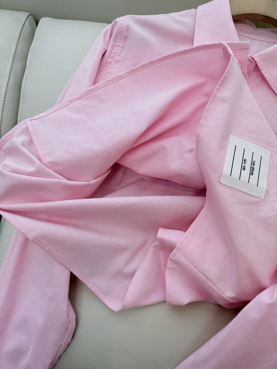 CY021#新款衬衫。TB 红黑杠 极简风 长袖衬衫 白色 蓝色 粉色 SML