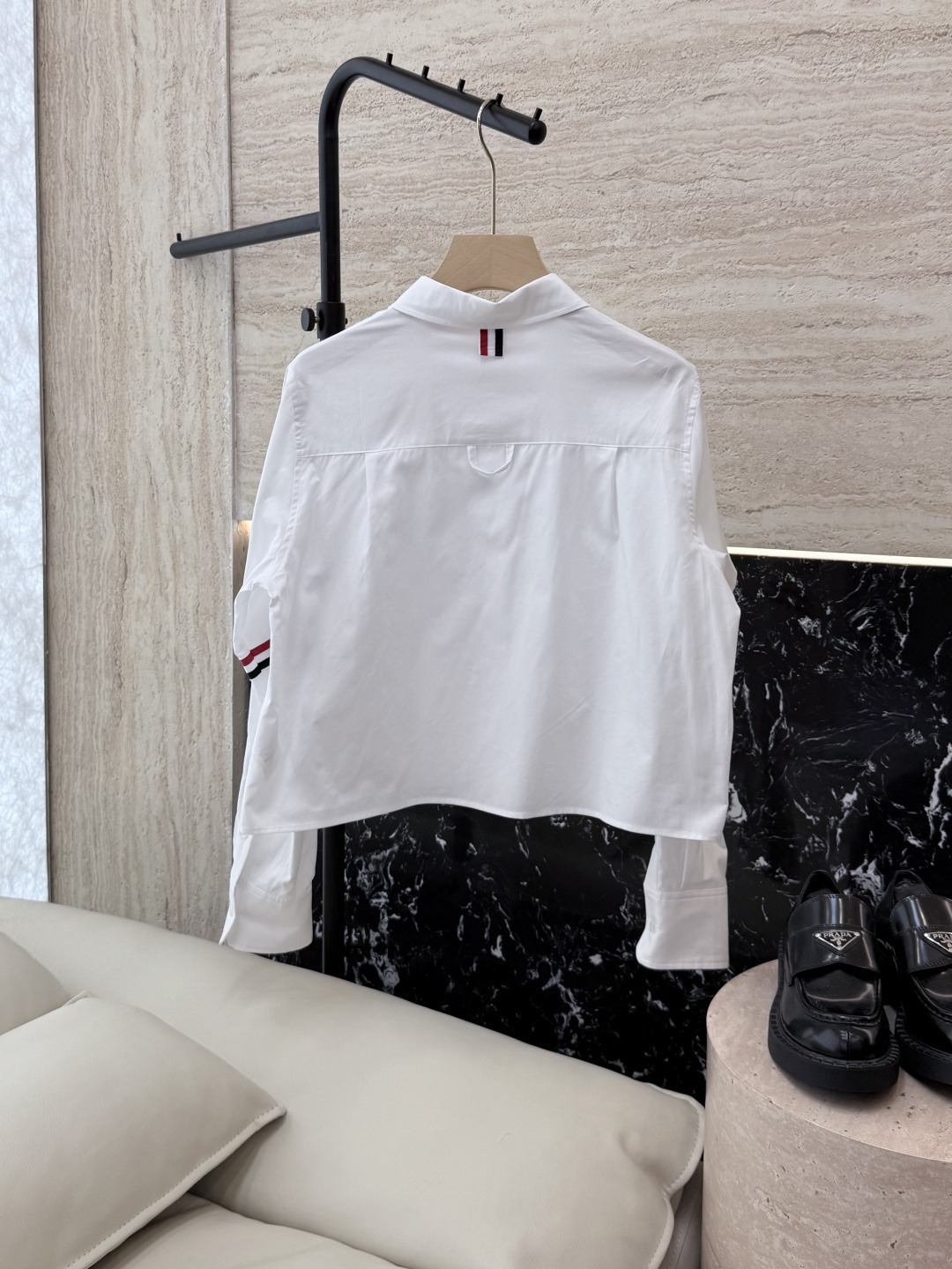 CY021#新款衬衫。TB 红黑杠 极简风 长袖衬衫 白色 蓝色 粉色 SML