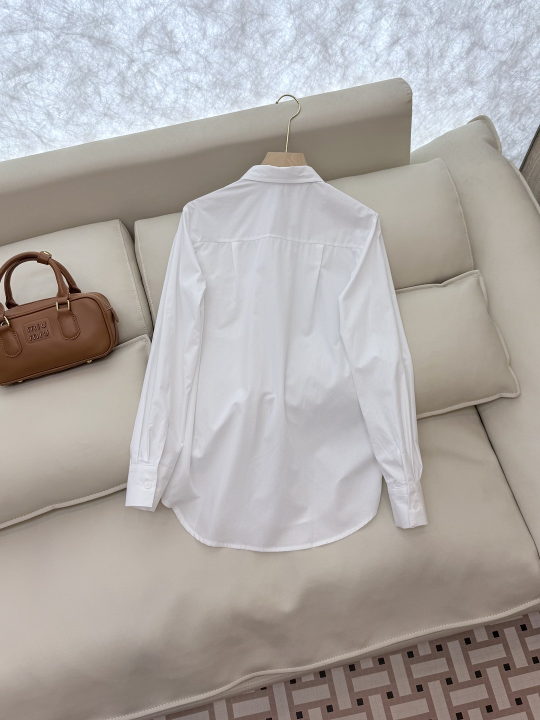 CY020#新款衬衫。TB 红黑杠 极简风 长袖衬衫 白色 SML
