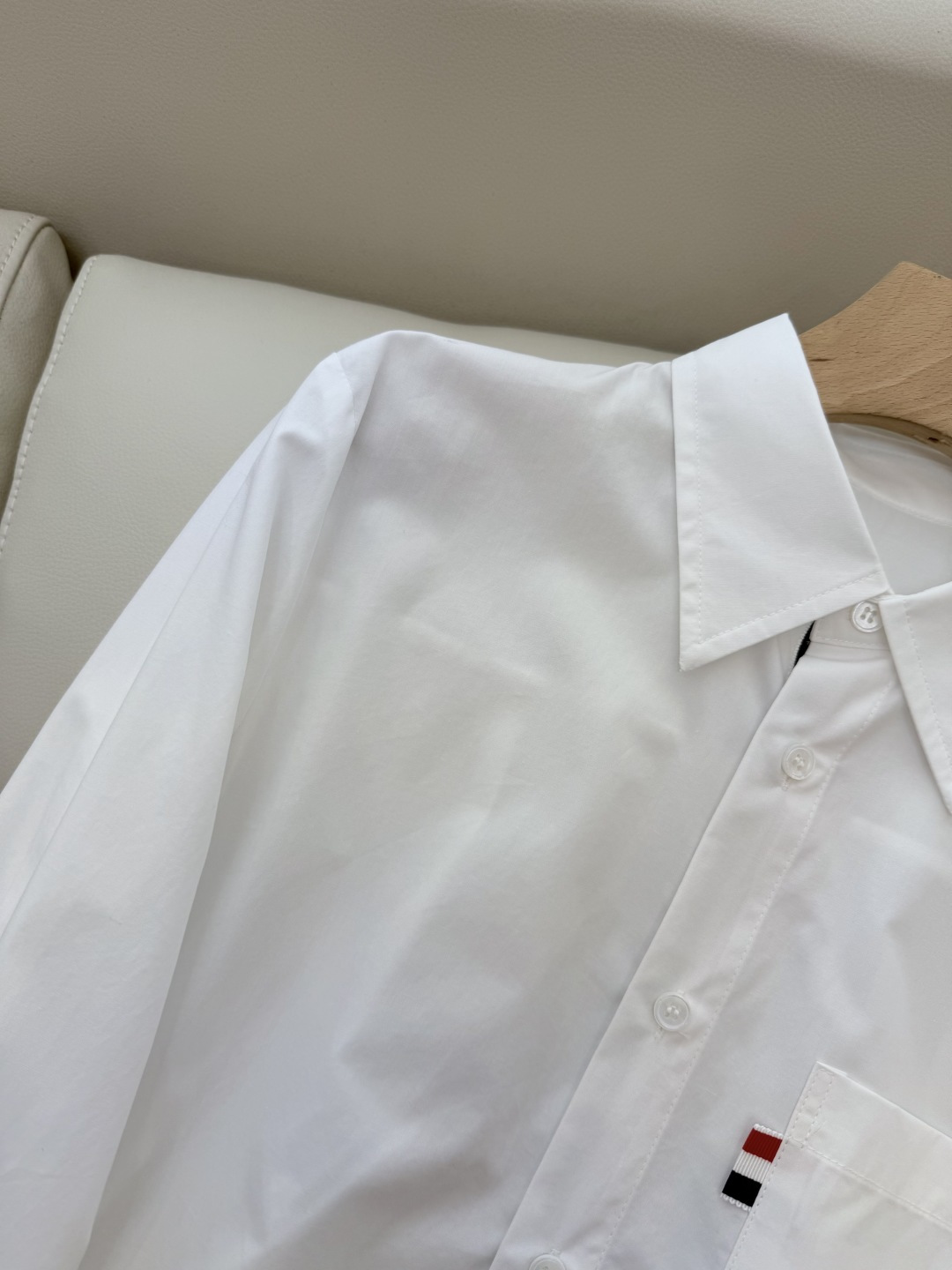 CY020#新款衬衫。TB 红黑杠 极简风 长袖衬衫 白色 SML