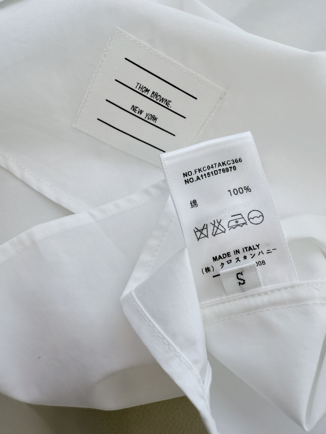 CY026#新款衬衫。TB 红黑白杠 极简风 长袖衬衫 白色 SML