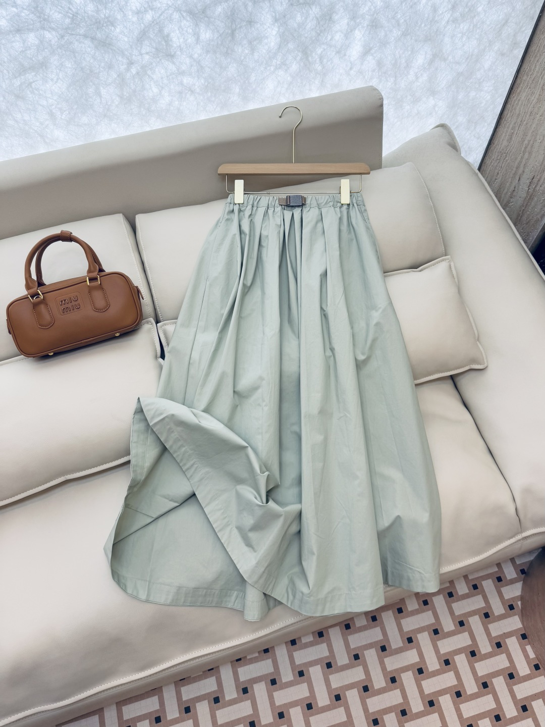 LZ23022#新款半裙💕BC 高端定制款 100%棉 超大裙摆 长半裙 SML