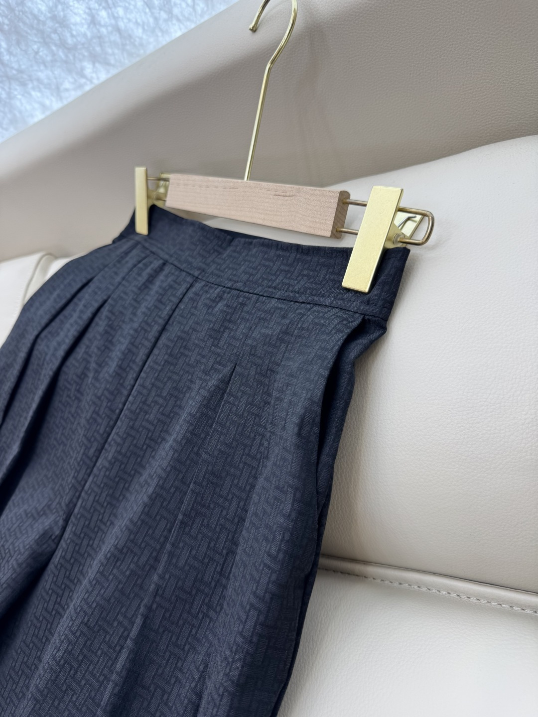 QGL011#新款裤子💕Hermes H家 爱马仕 H字母暗纹 阔腿长裤 燕麦咖色 黑色 36/38/4