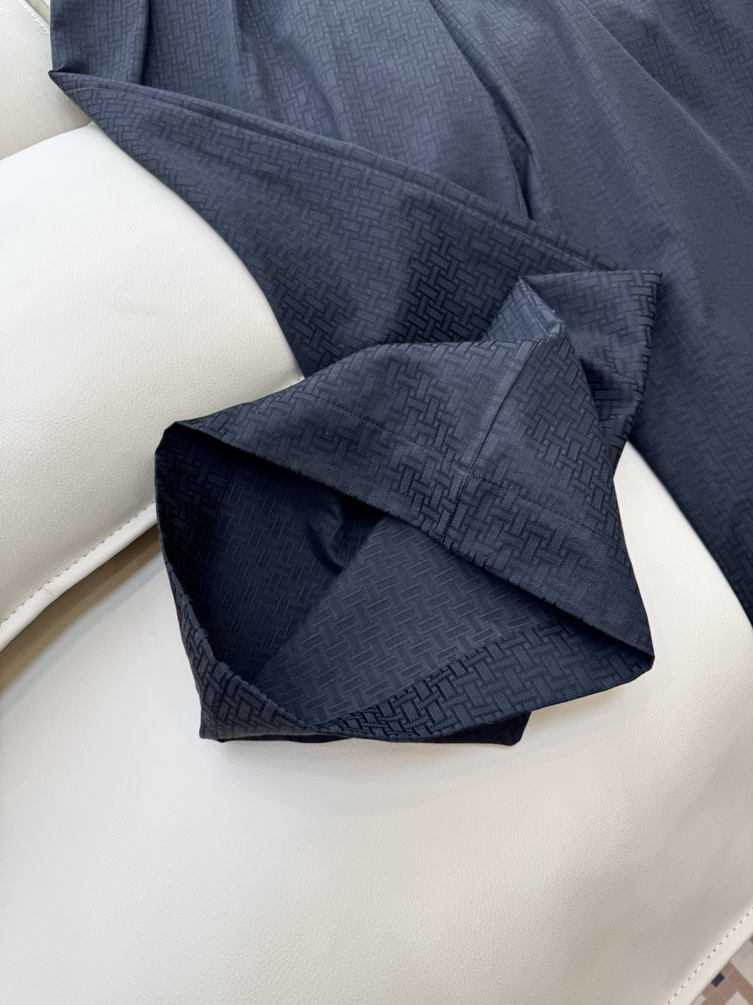 QGL011#新款裤子💕Hermes H家 爱马仕 H字母暗纹 阔腿长裤 燕麦咖色 黑色 36/38/4