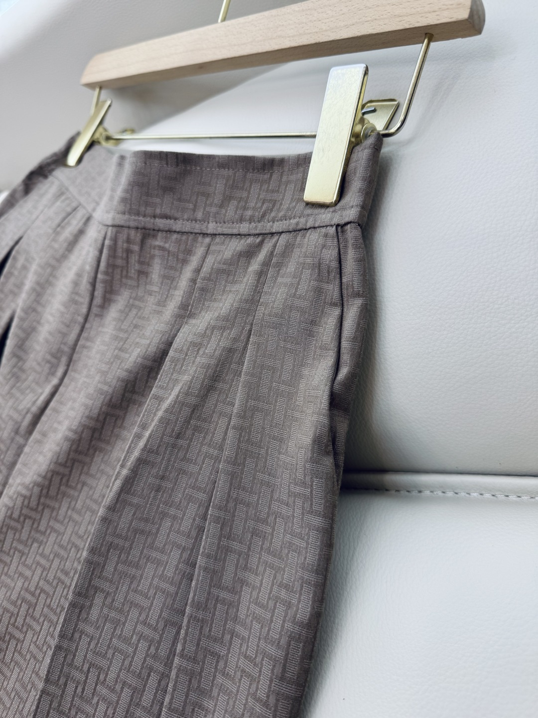 QGL011#新款裤子💕Hermes H家 爱马仕 H字母暗纹 阔腿长裤 燕麦咖色 黑色 36/38/4