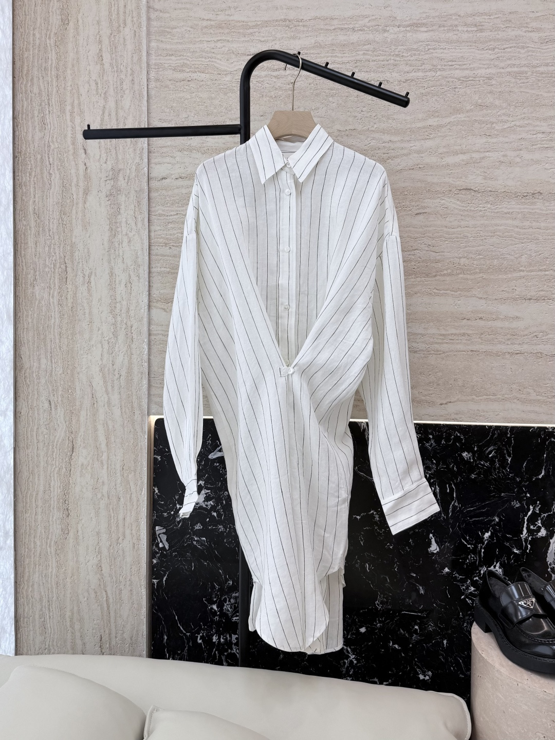 NO:326794,DG003# shirt skirt linen irregular plaid stripes long-sleeved shirt skirt white ML, skirts, shirts, alexander wang19860909DG003#衬衫裙 亚麻 不规则 对格条纹 长袖衬衫裙 白 ML,,skirts,shirts,alexander wang,Women's clothing