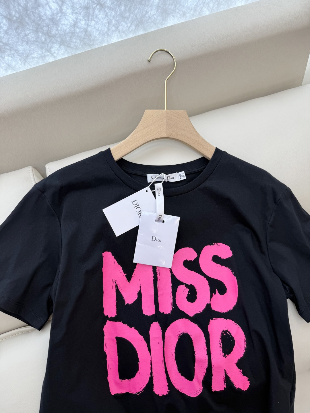 QG054#清仓特价‼️3/10/7
Dior  Miss 字母印花短袖 T恤 绿字 粉字 黄字 SML