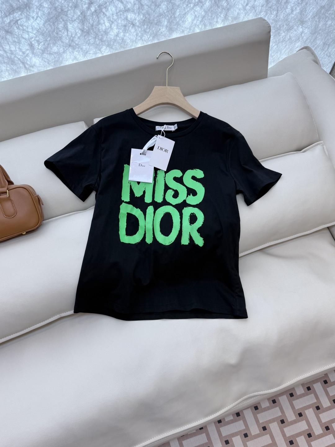QG054#清仓特价‼️5/10/14
Dior  Miss 字母印花短袖 T恤 绿字 粉字 黄字 SM