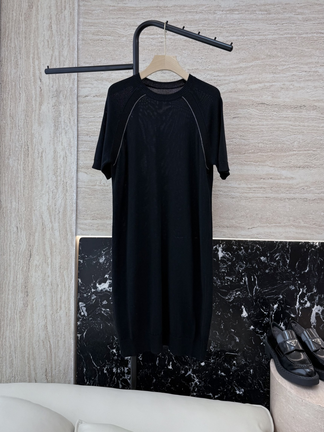 NO:319273,250082# new knitted dress BC linen chain short-sleeved knitted dress Black white SML,,skirts,T-shirt,alexander wang19860909250082#新款针织连衣裙 BC 亚麻 链条短袖针织连衣裙 黑色 白色 SML,,skirts,T-shirt,alexander wang,Women's clothing
