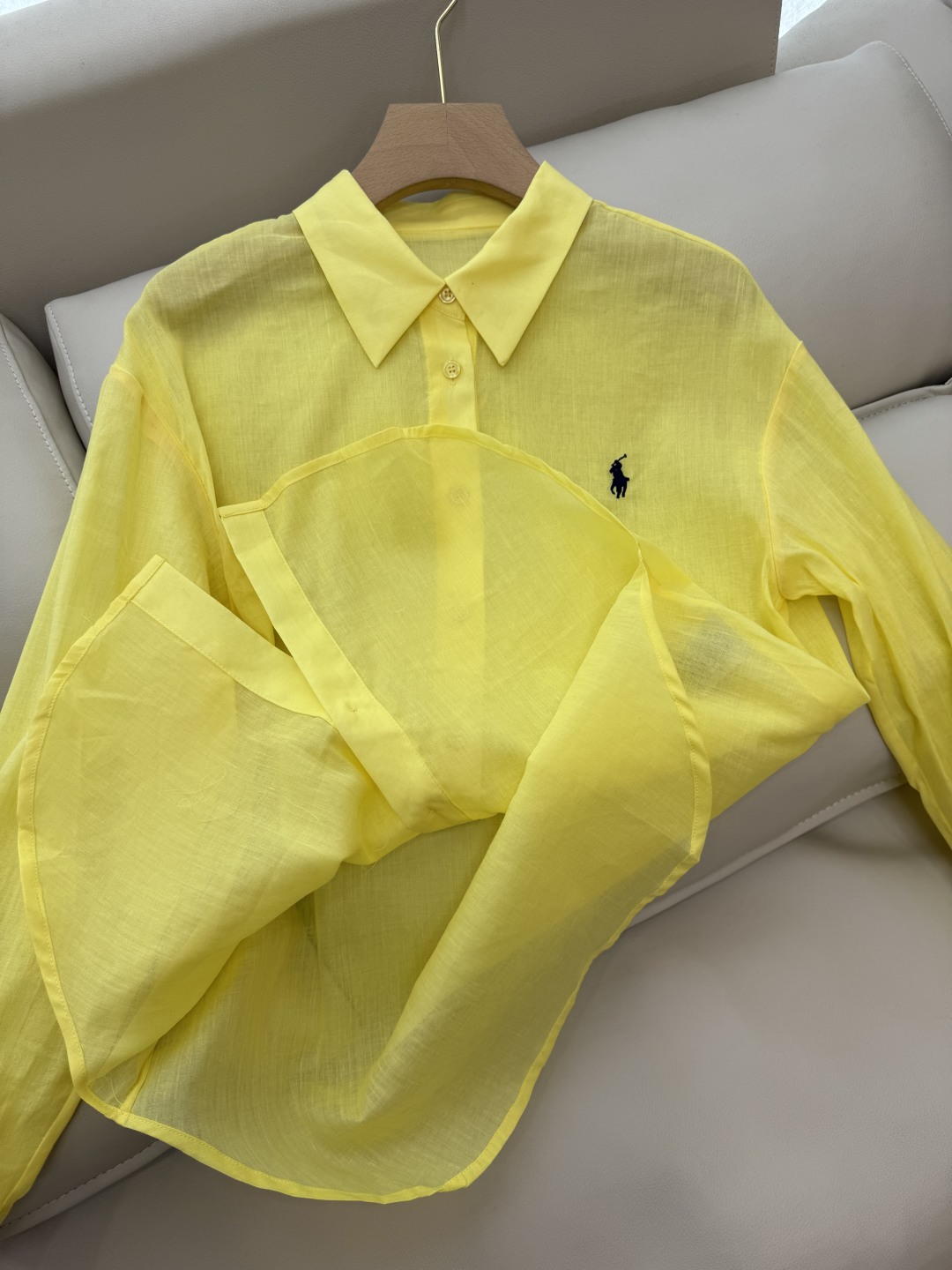 CY034#新款衬衫。
polo 劳夫 100% 亚麻 纯色长袖衬衫 五色 SMLXL