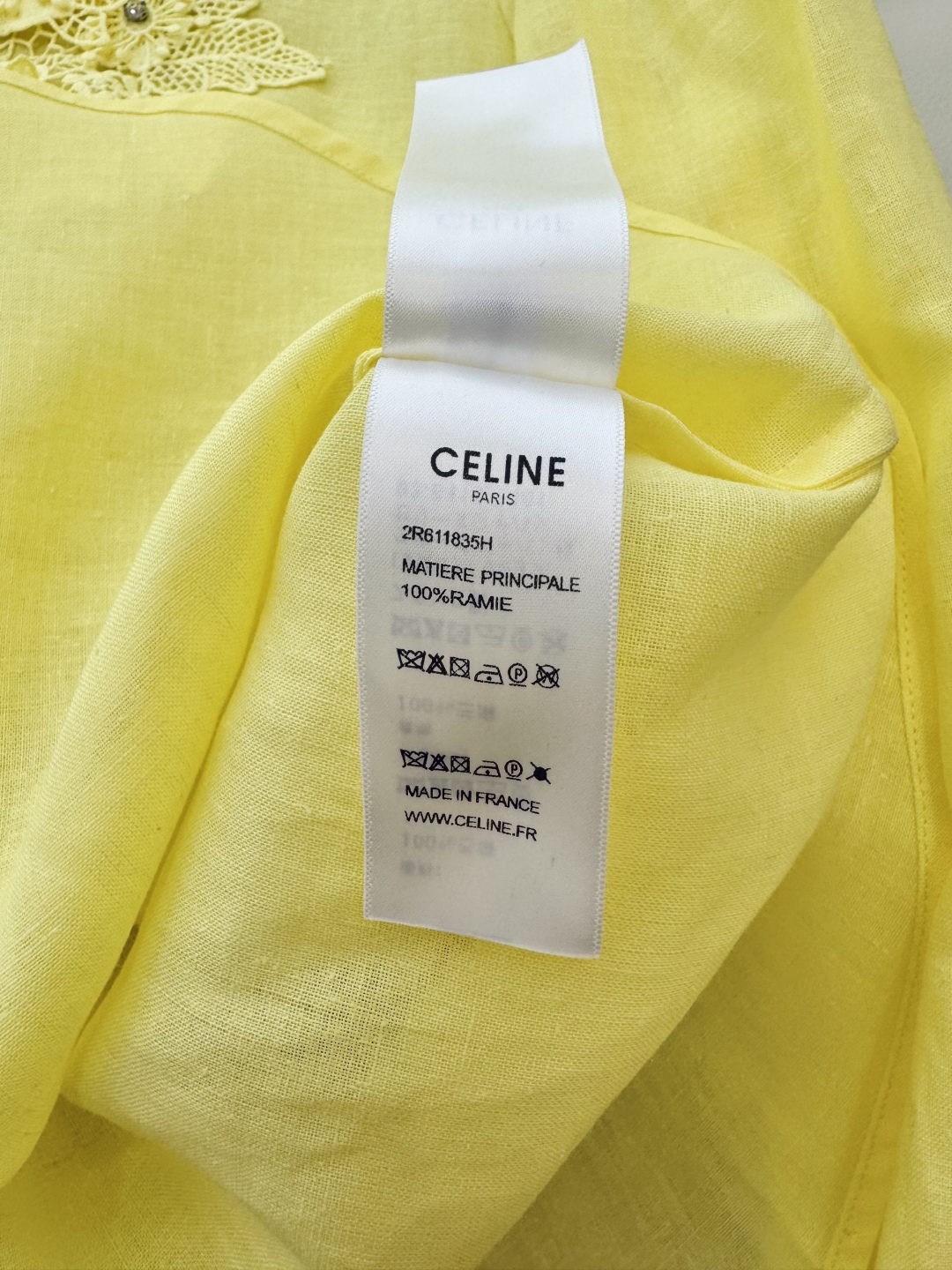 CY035#新款衬衫。
CELINE 100% 亚麻 立体钉花朵 纯色长袖衬衫 三色 SML