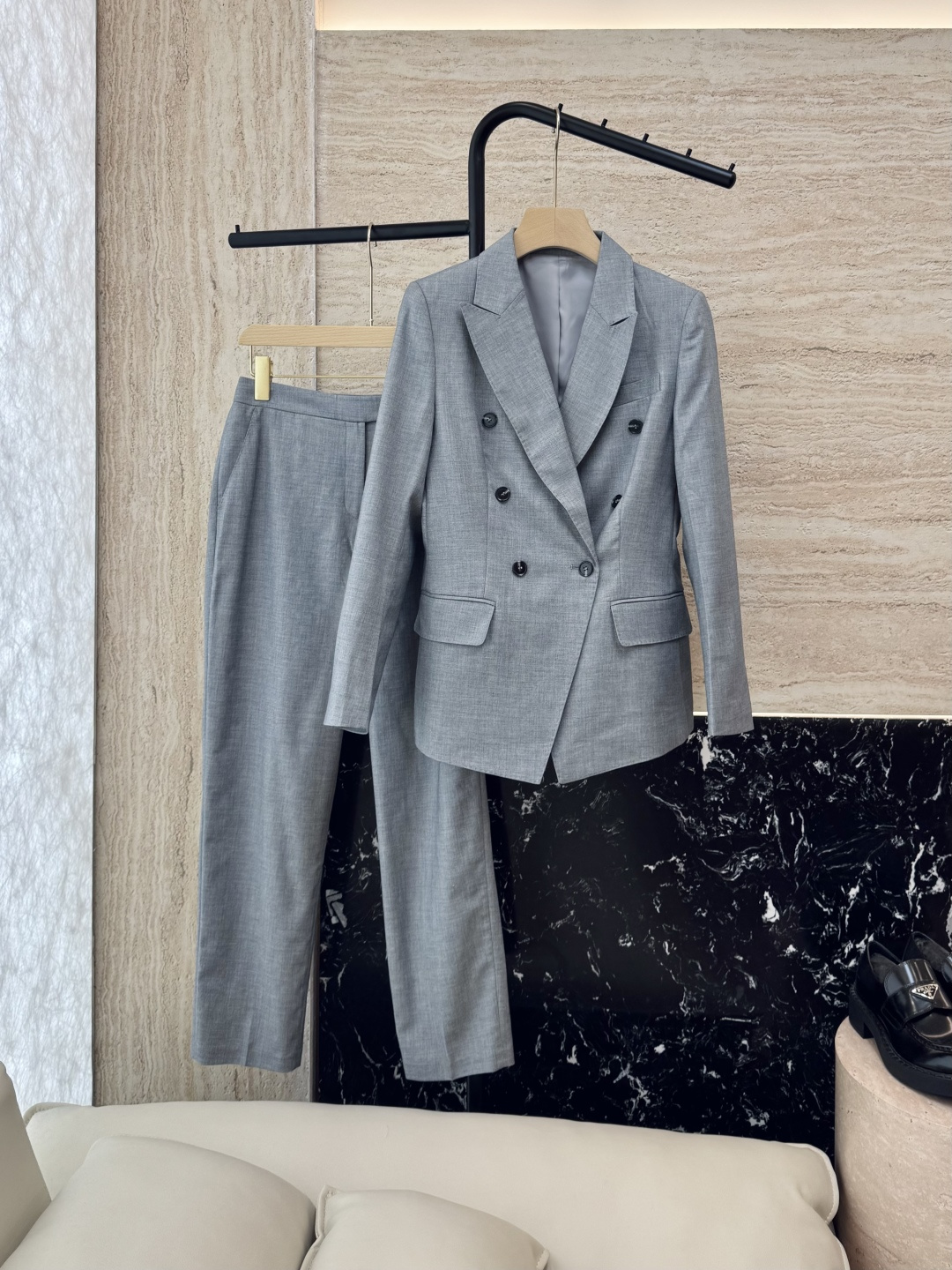 NO:440759,LM011# new suit max 15 28 wool long-sleeved blazer trousers suit gray khaki SMLXL,,jackets & coats,business suit,alexander wang19860909LM011#新款套装 max 15麻 28羊毛 长袖西装外套长裤套装 灰色 卡其色 SMLXL,,jackets & coats,business suit,alexander wang,Women's clothing