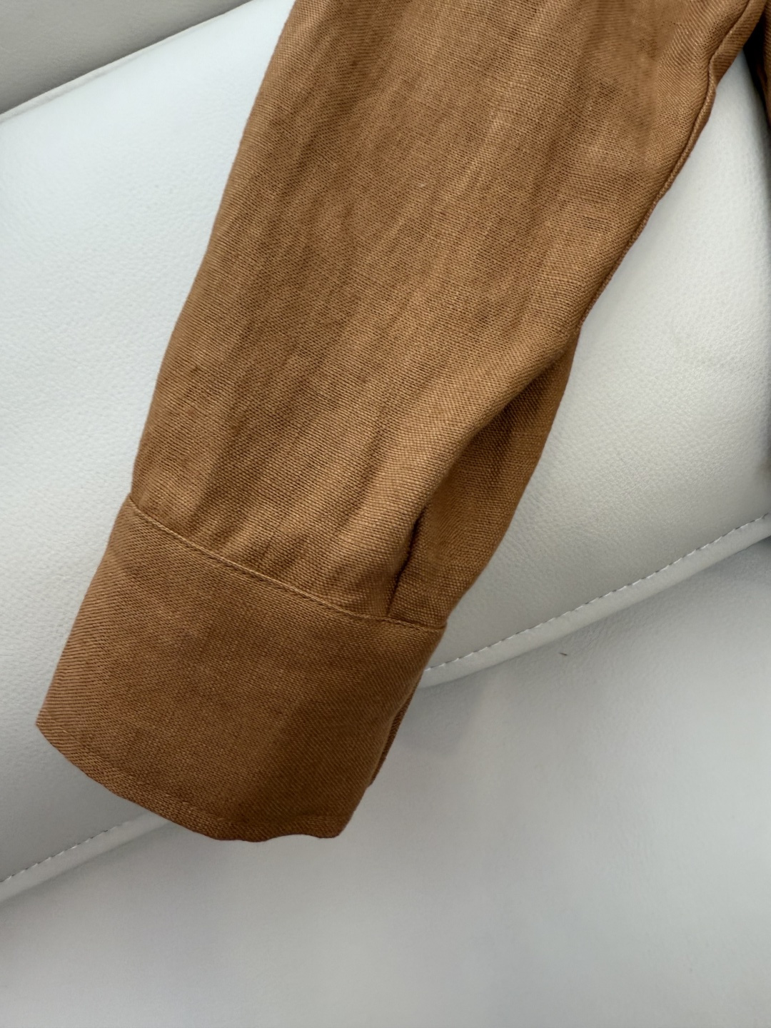 BS697#新款衬衫💕zimm… 重工刺绣钉珠 长袖 100% 亚麻 长袖衬衫 咖色 白色 SMLXL