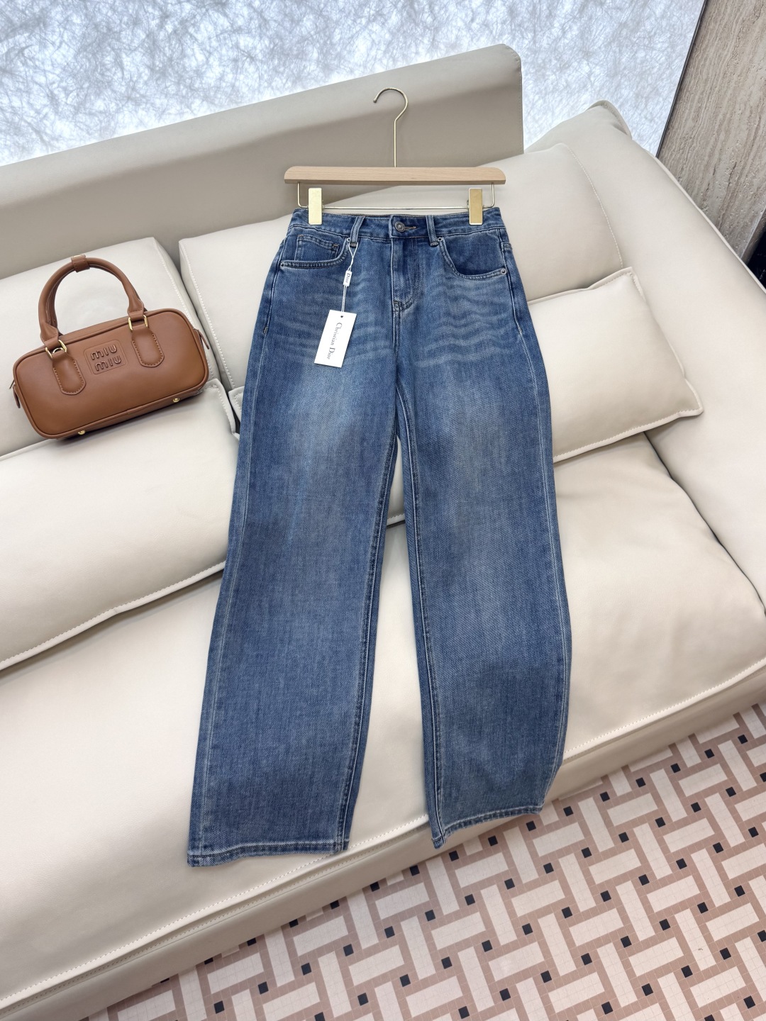 CX080#新款牛仔裤。
Dior 字母印花 牛仔棉显瘦牛仔裤 26-30码