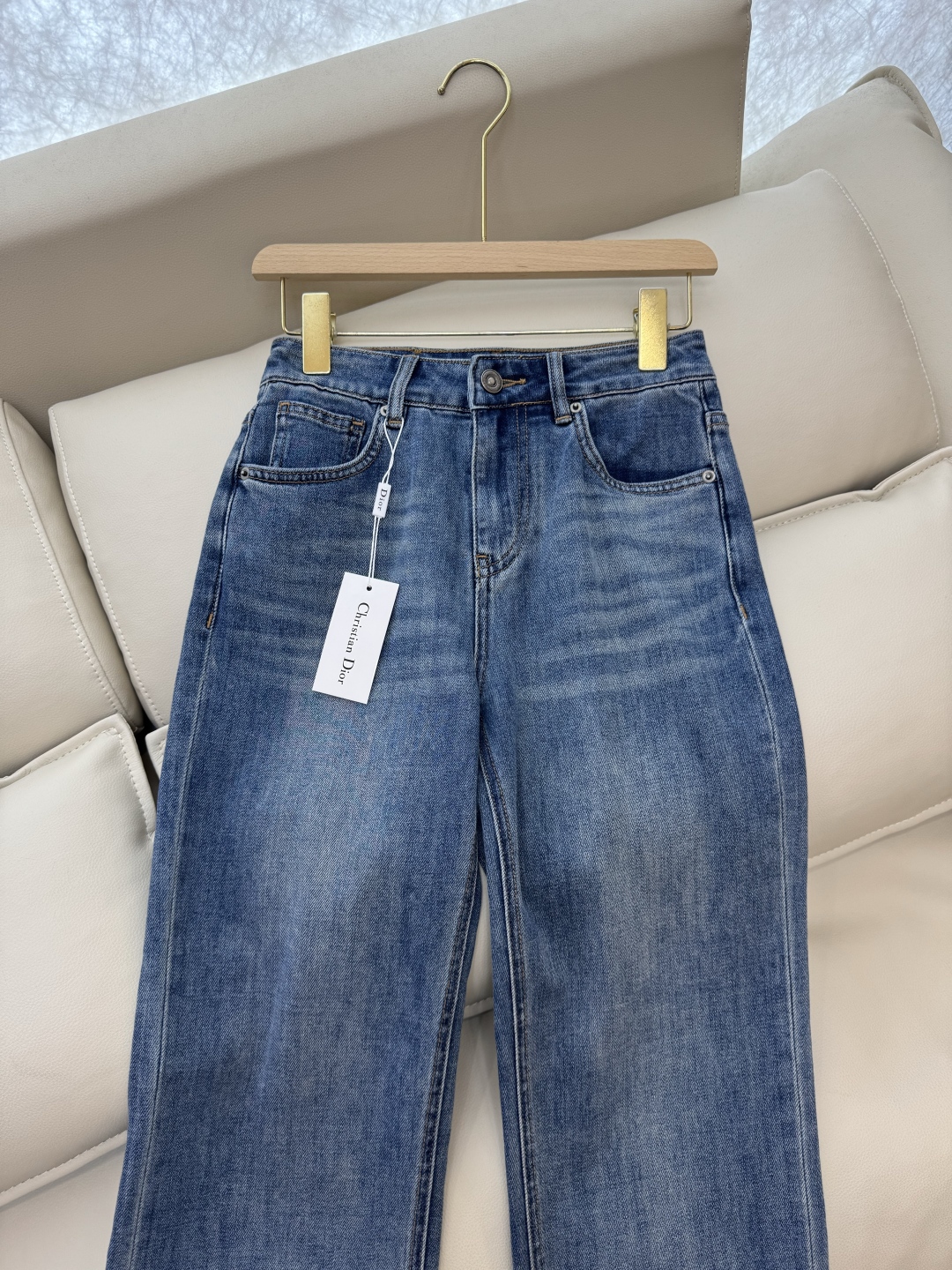 CX080#新款牛仔裤。
Dior 字母印花 牛仔棉显瘦牛仔裤 26-30码