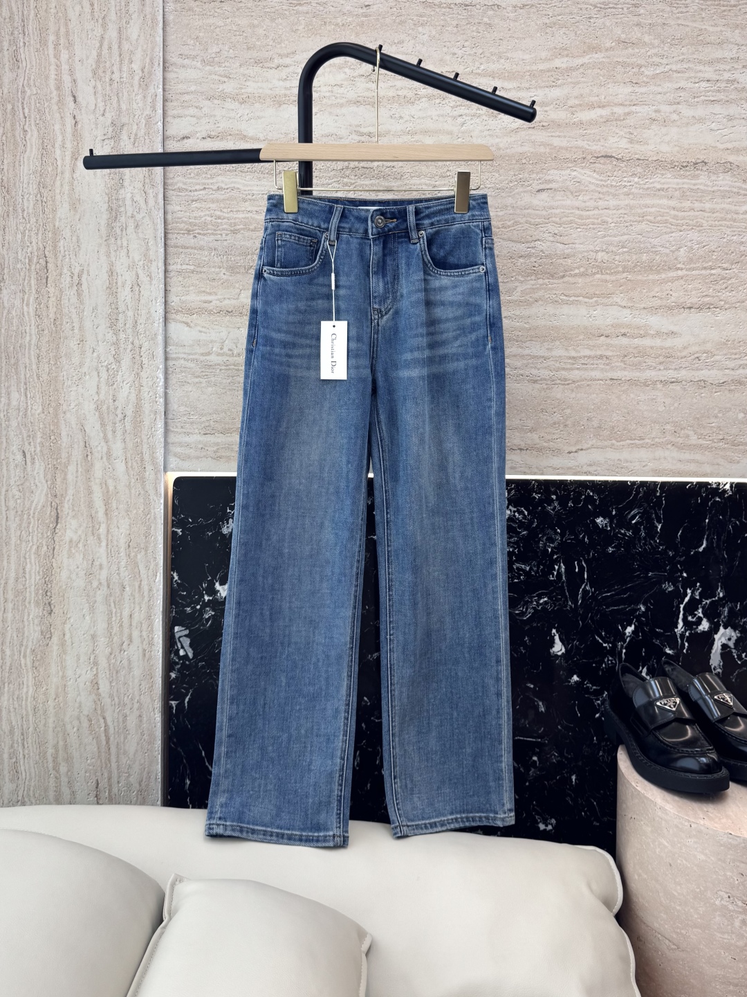 CX080#新款牛仔裤。
Dior 字母印花 牛仔棉显瘦牛仔裤 26-30码