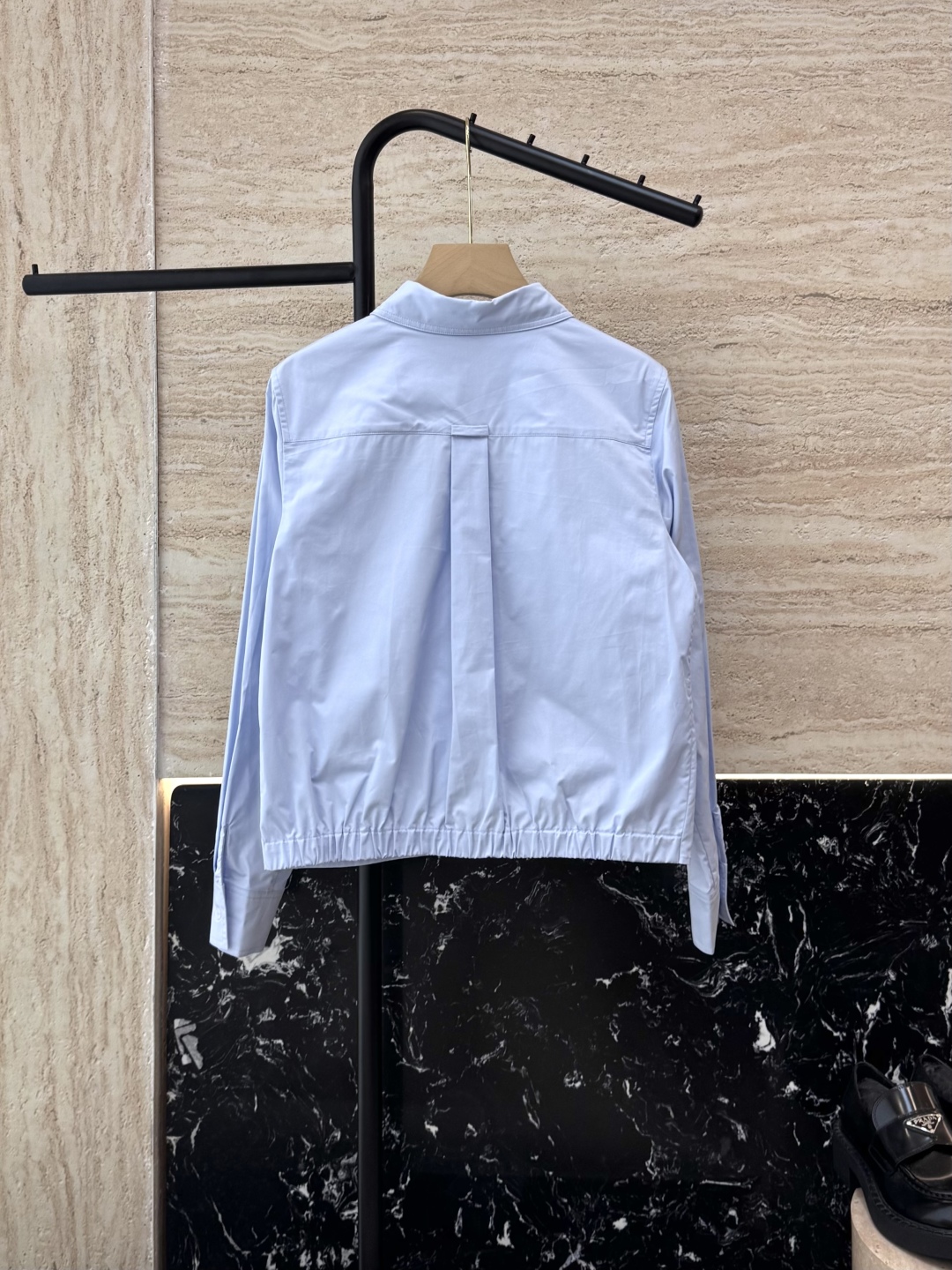 CX069#新款衬衫。
Miu 家 长袖字母绣花衬衫 蓝色 白色 SML