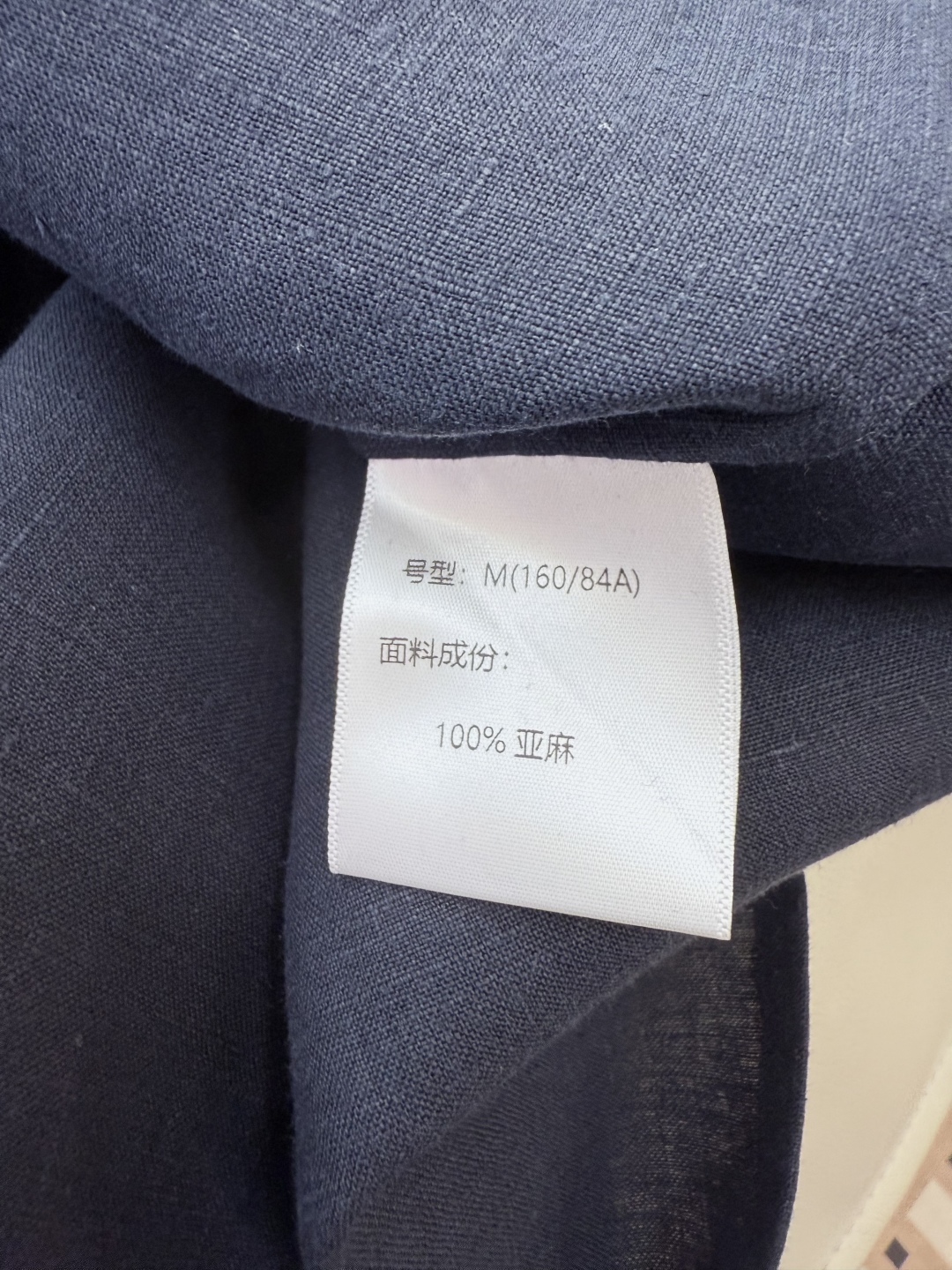 MY077#新款连衣裙。
L% 亚麻短袖连衣裙 藏青色 砖红色 MLXL