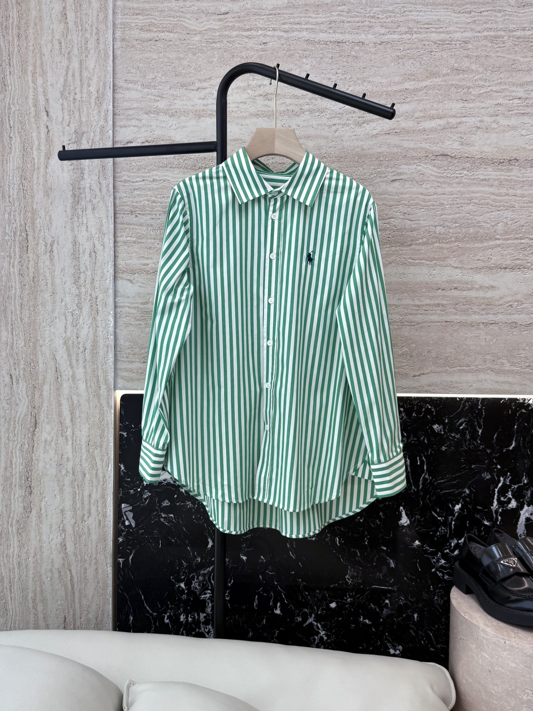 NO:658085,CY048# new shirt P polo Laurel Lauren pair pure cotton striped long-sleeved shirt three colors SML,,shirts,alexander wang19860909CY048#新款衬衫P polo 劳夫劳伦 对条纯棉条纹 长袖衬衫 三色 SML,,shirts,alexander wang,Women's clothing