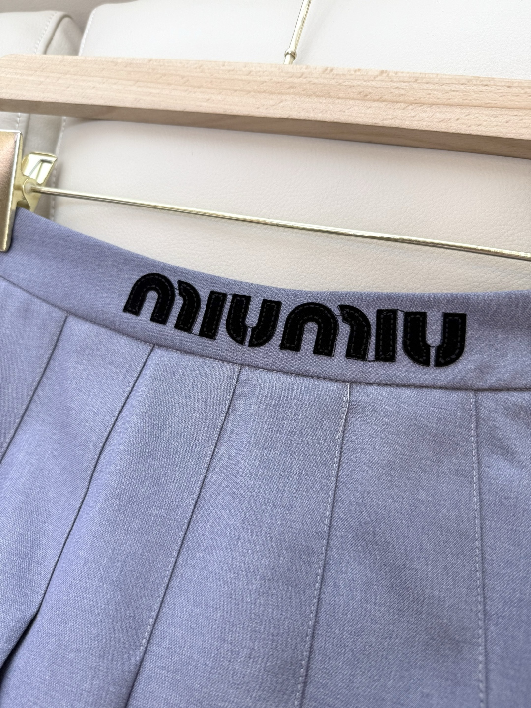 CY044#新款半裙。Miu miu 绣字母 百褶半裙 灰色 SML