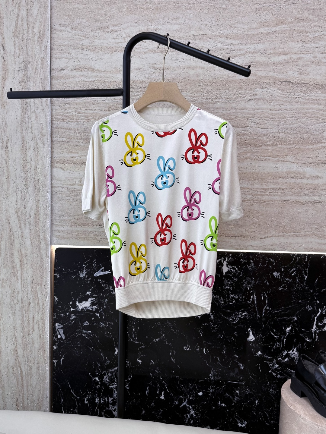 NO:331986,AD019# new knitted sweater H home silk printed spliced ​​silk knitted short-sleeved top MLXLXXL, T-shirt, real silk, alexander wang19860909AD019#新款针织衫 H家 真丝印花拼接丝针织短袖上衣 MLXLXXL,,T-shirt,real silk,alexander wang,Women's clothing