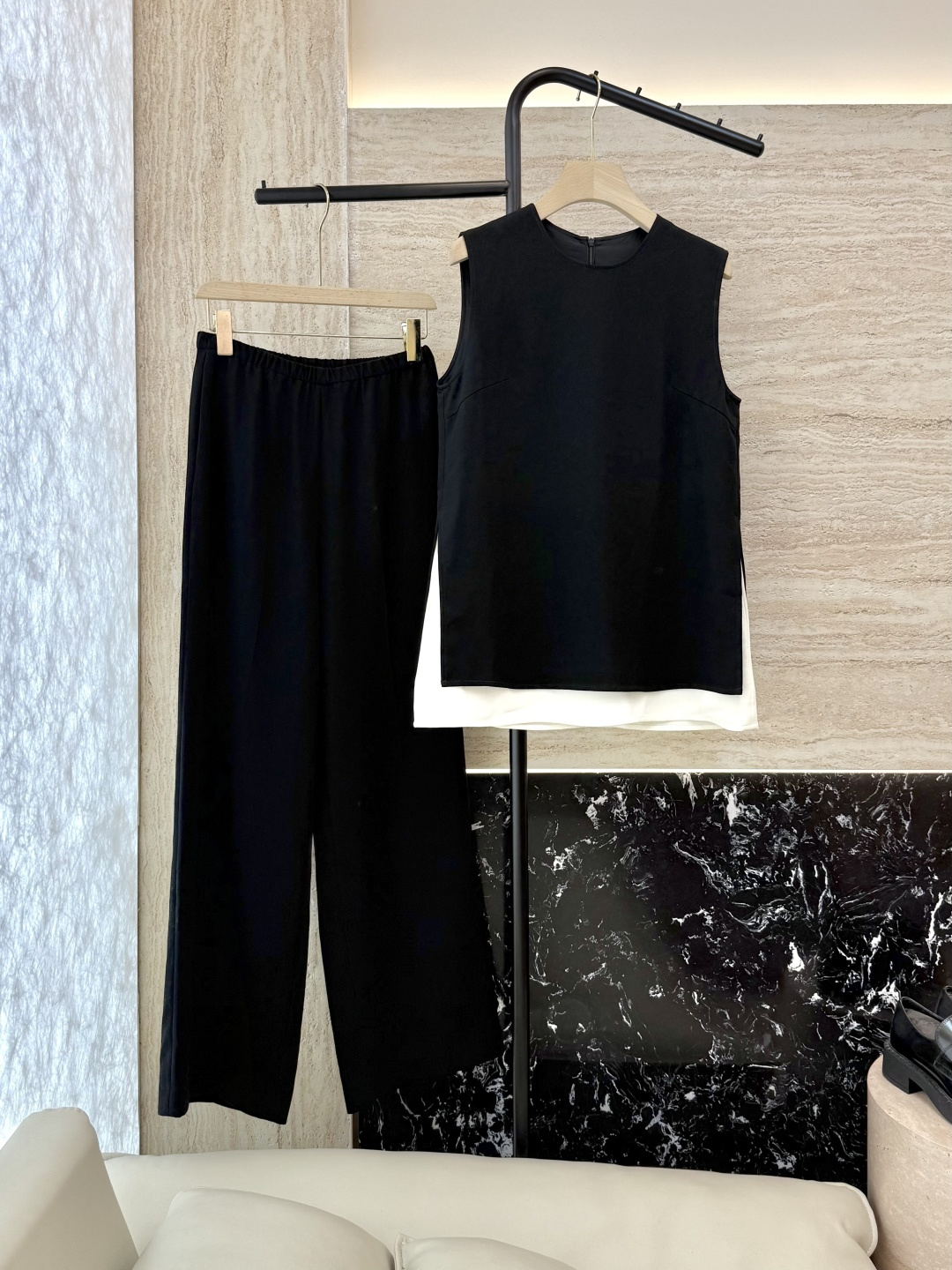 NO:411928,YML018# new set, acetate sleeveless vest top trousers set, SMLXL,,alexander wang19860909YML018#新款套装 醋酸无袖背心上衣长裤套装 SMLXL,,alexander wang,Women's clothing
