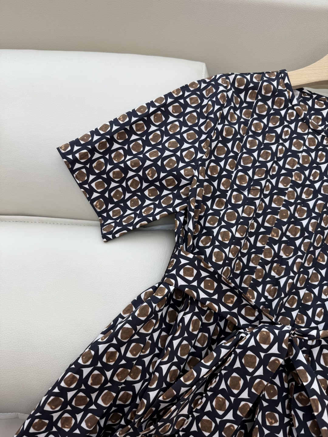 BS803#新款连衣裙。
max mara 100% 棉 几何图形印花短袖 连衣裙  S-XL 