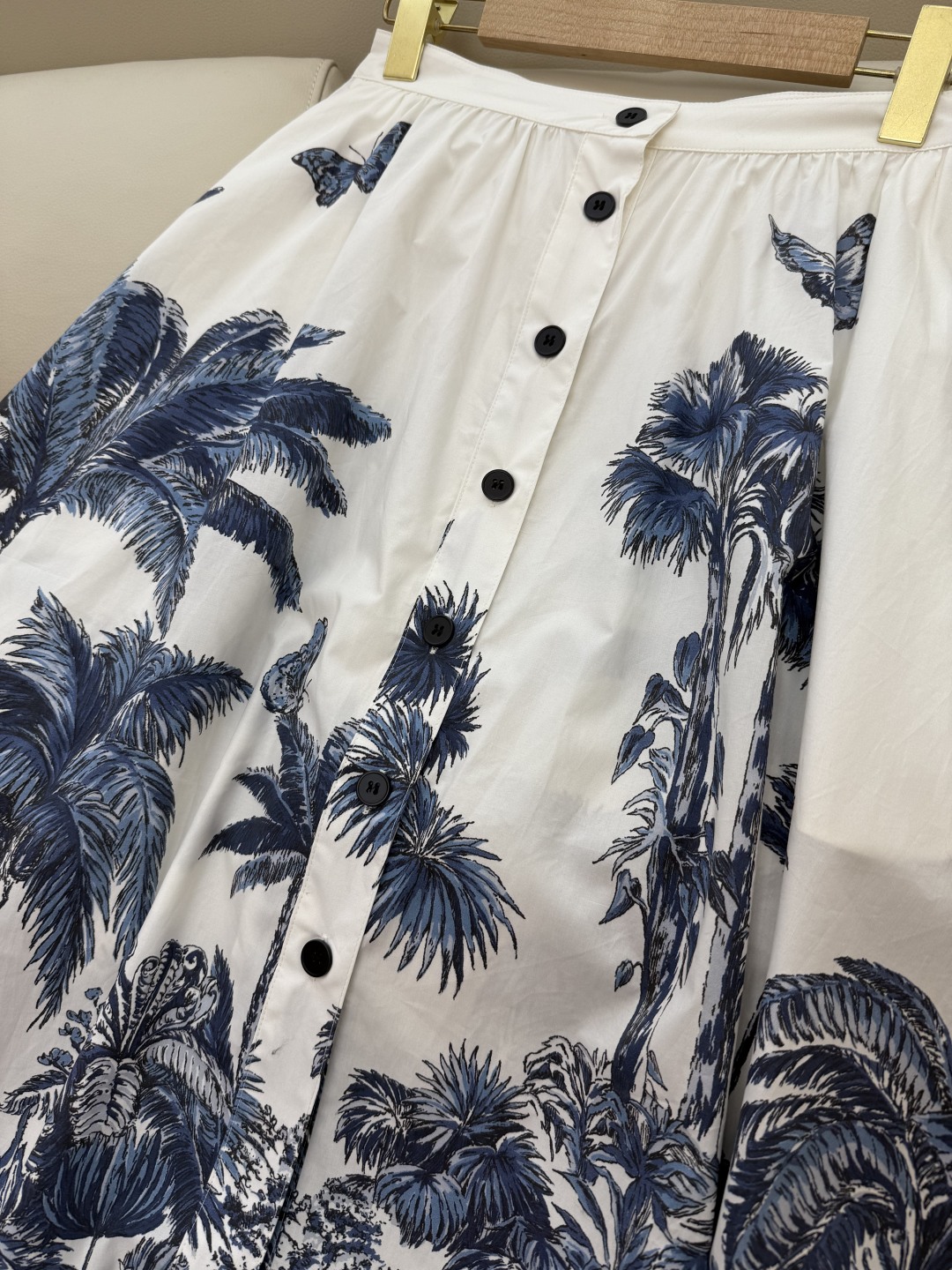 BS0913#新款半裙。
Dior 100% 棉  海岛 椰树印花半裙 SMLXL