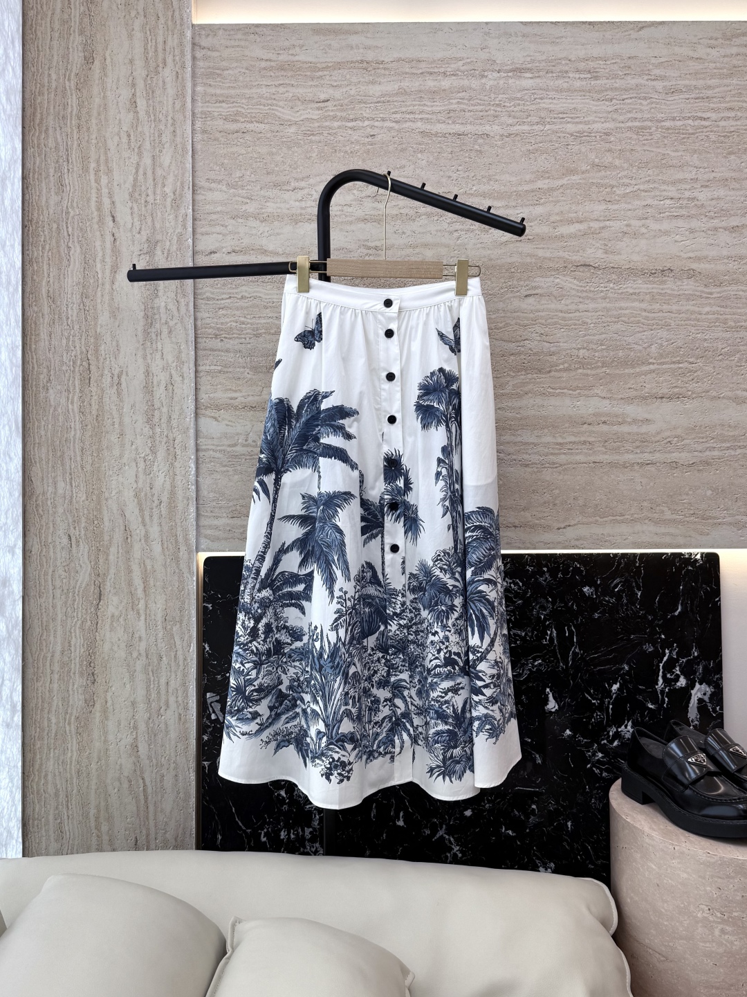 BS0913#新款半裙。
Dior 100% 棉  海岛 椰树印花半裙 SMLXL
