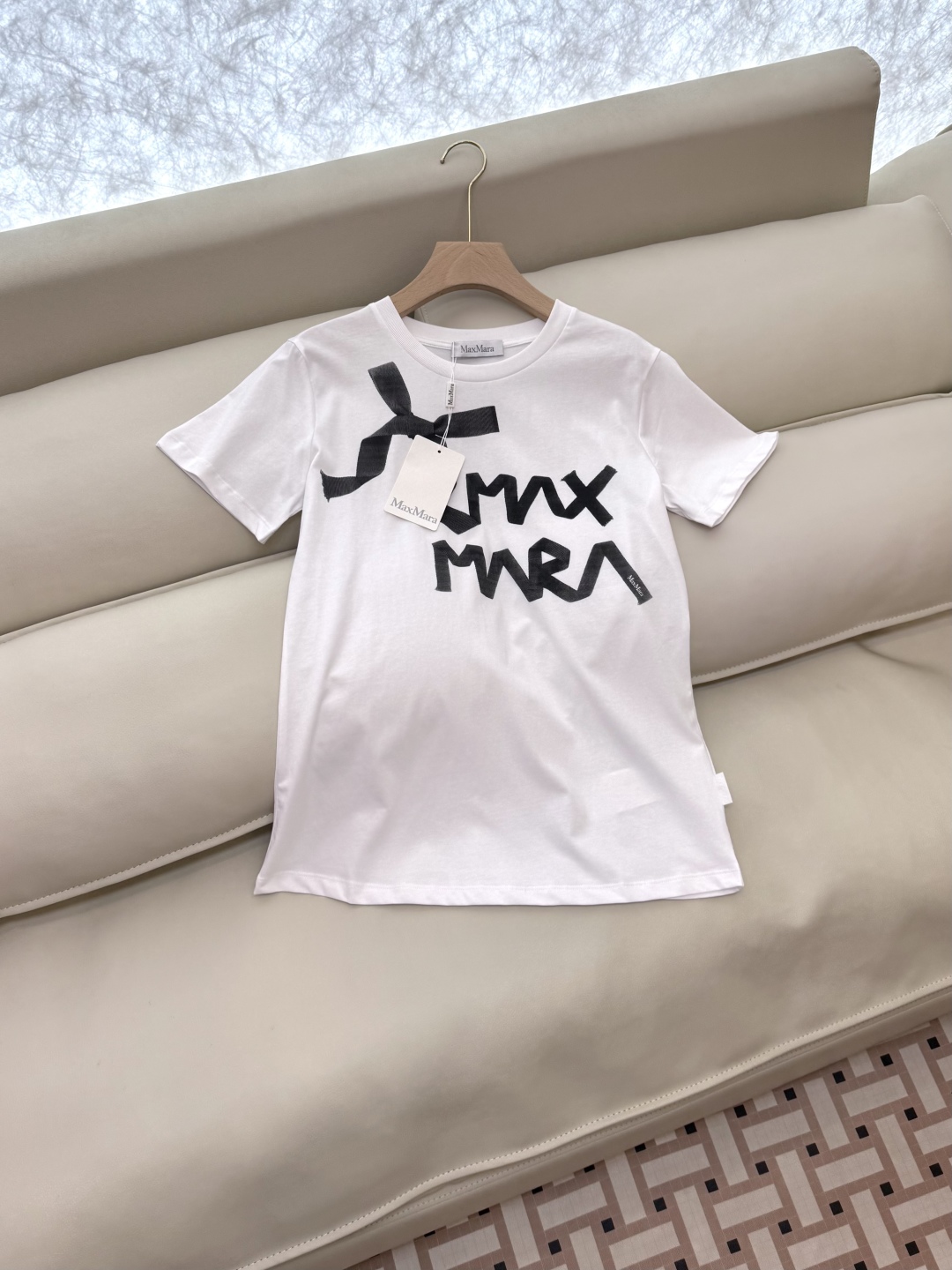 QG0105#新款T恤。
max 字母印花 短袖T恤 黑色 绿色 SML