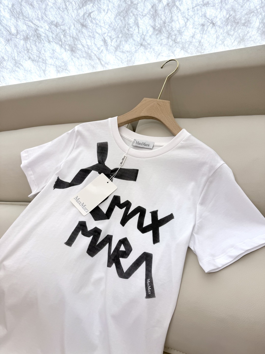 QG0105#新款T恤。
max 字母印花 短袖T恤 黑色 绿色 SML