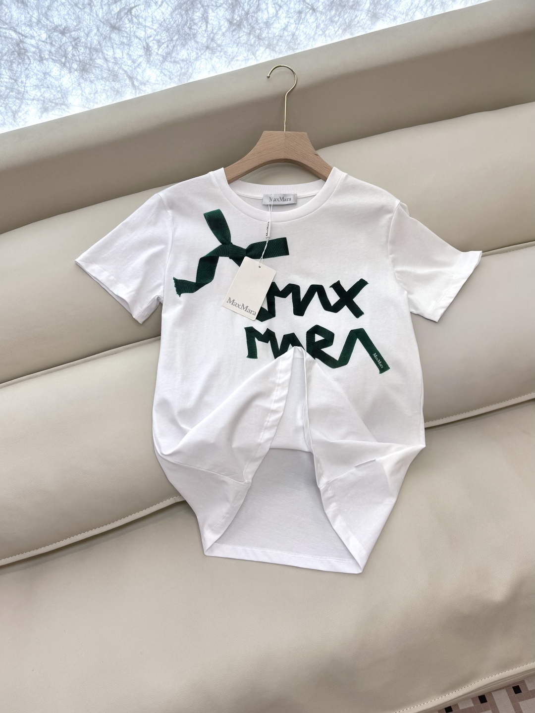 QG0105#新款T恤。
max 字母印花 短袖T恤 黑色 绿色 SML